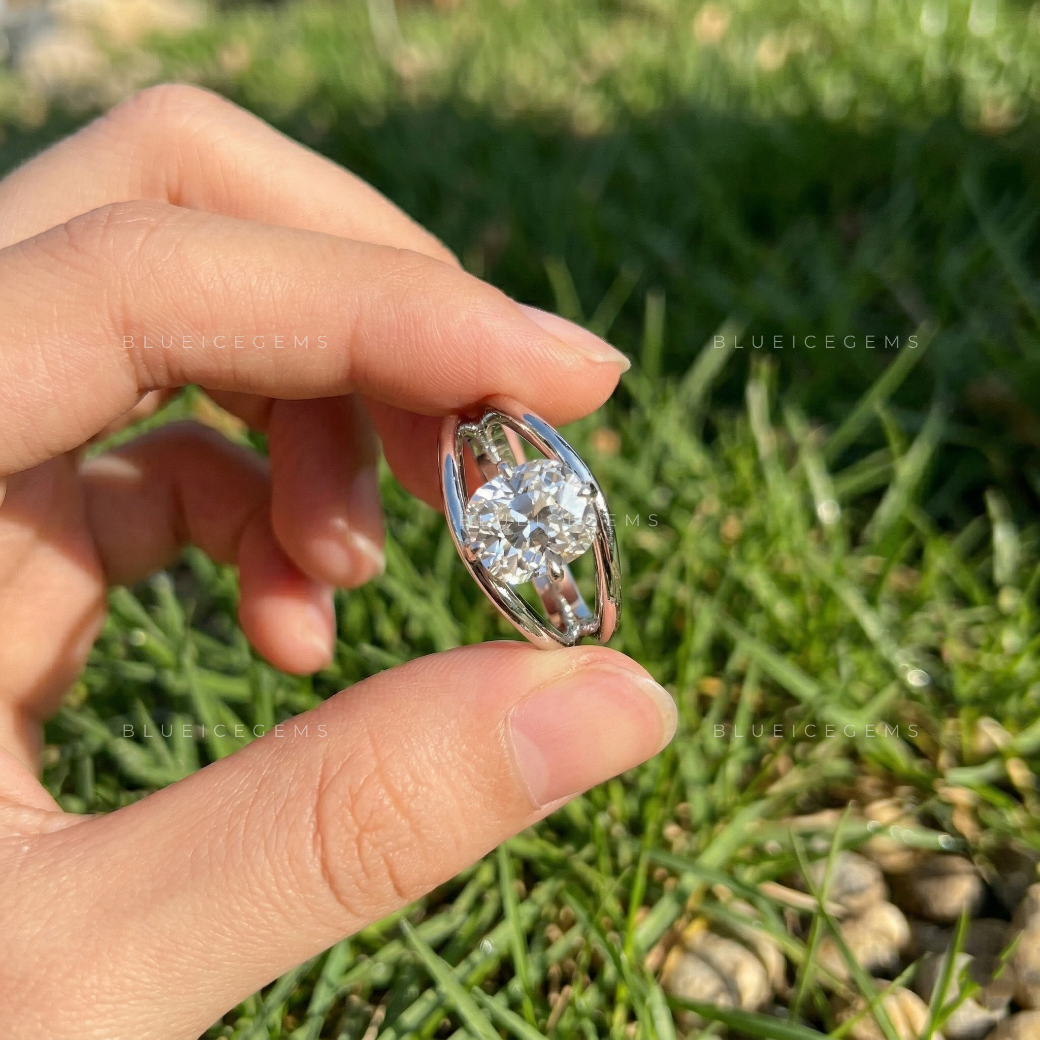 Vintage Heritage Cushion Old Mine Cut Solitaire Ring