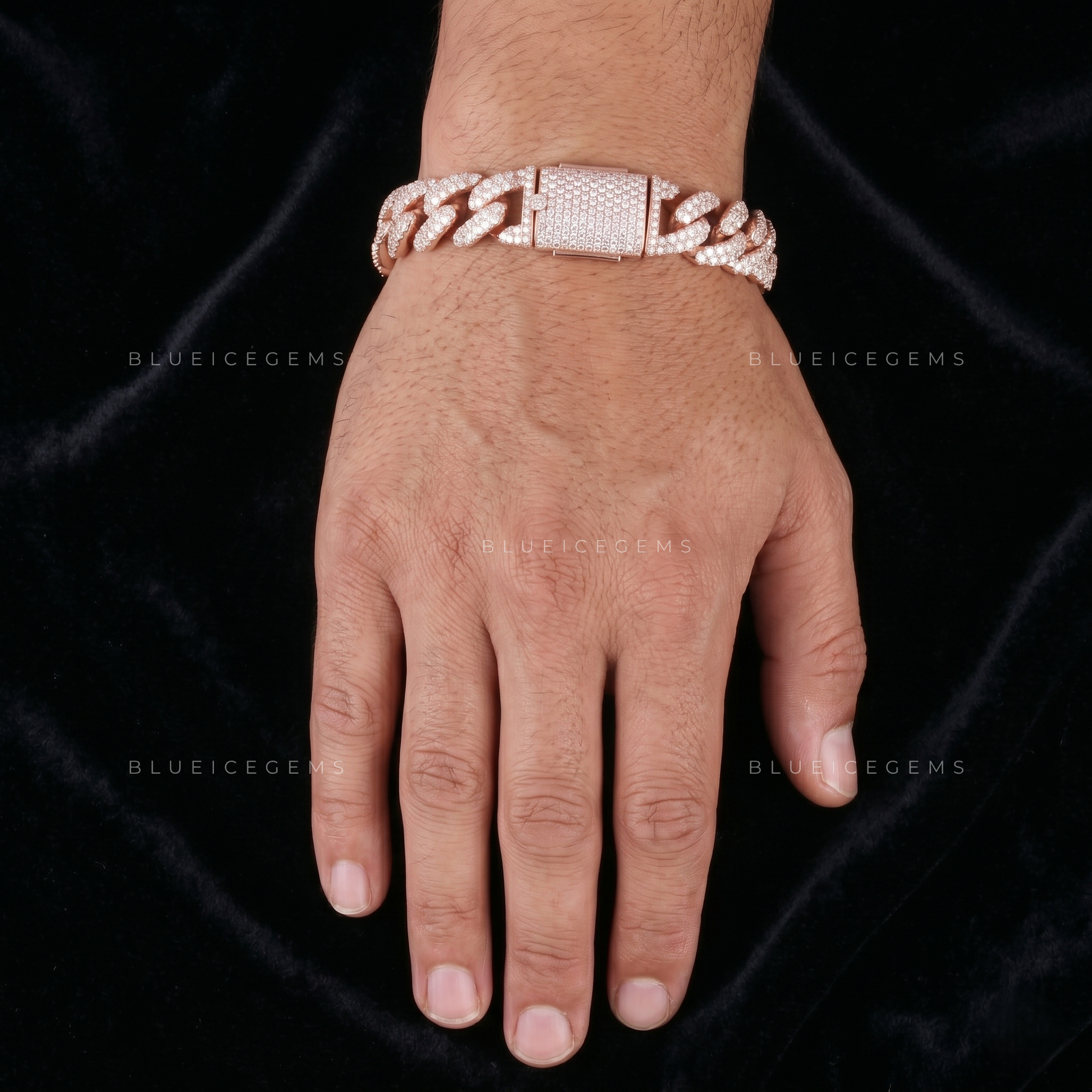 Rose Lustre Heavyweight Iced Miami Cuban Statement