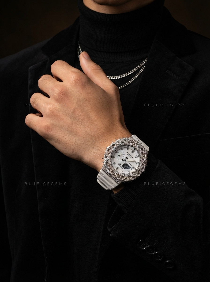 Thorn Sovereign Iced Watch – VVS Moissanite Custom Bezel