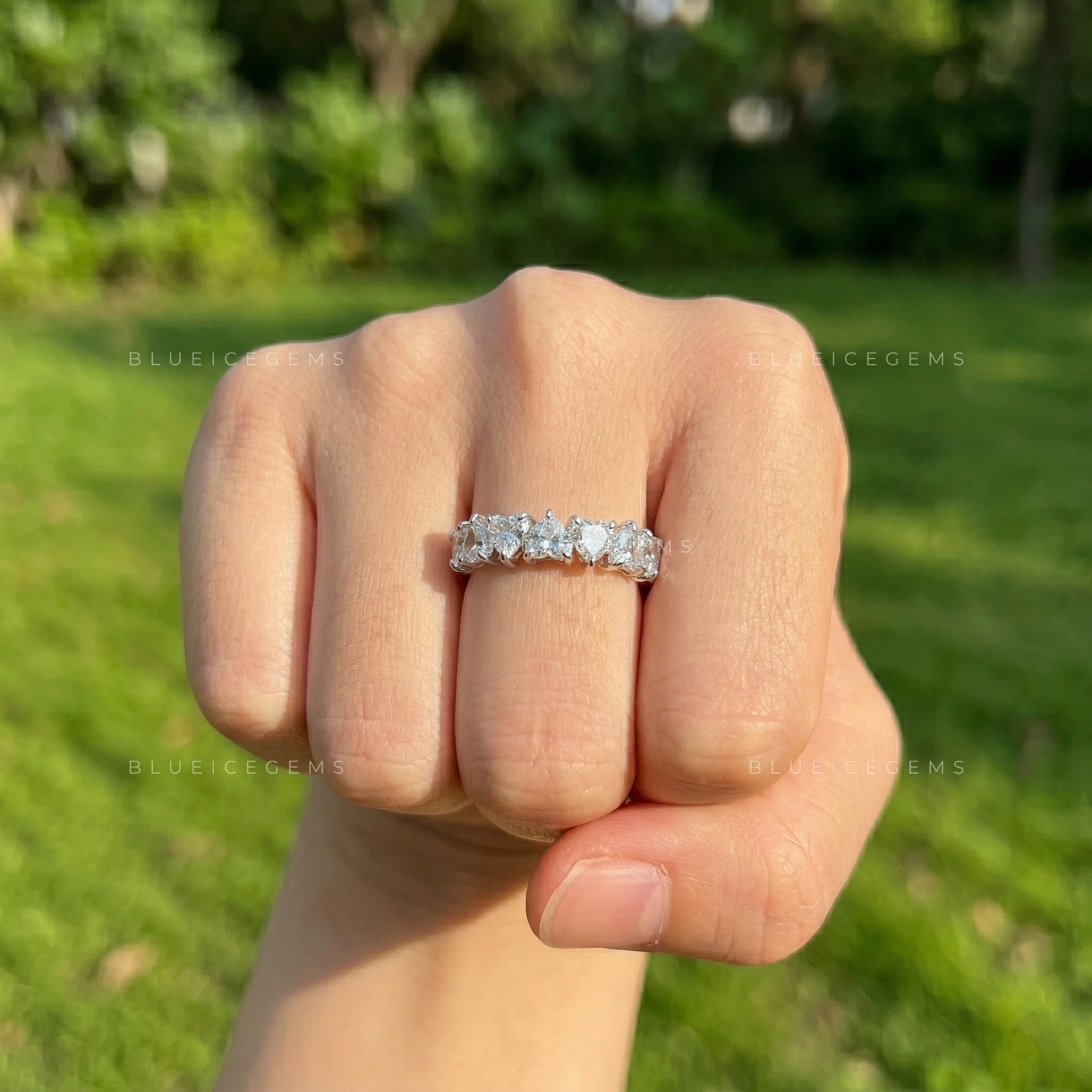 Eternal Devotion Heart Cut Lab-Grown Diamond Eternity Band