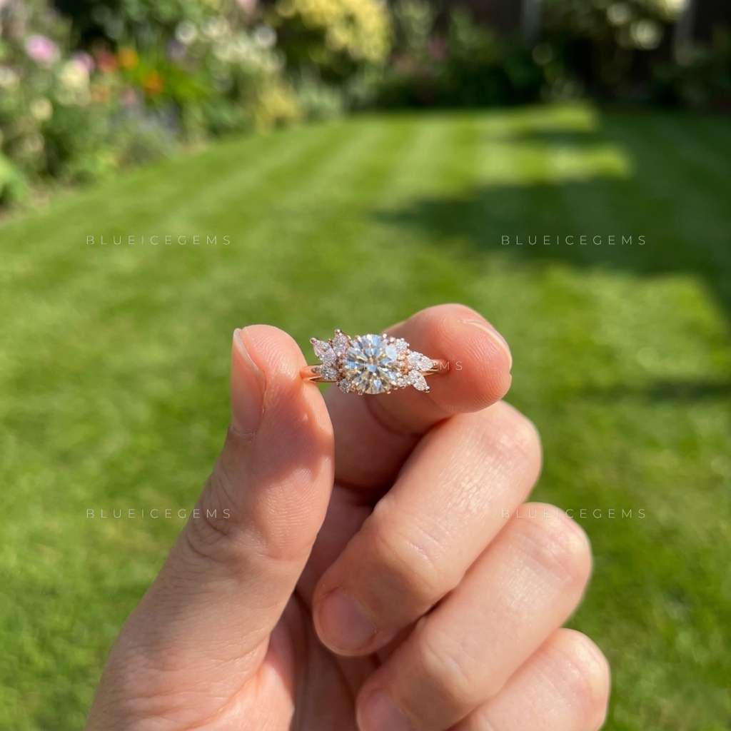 Mixed-Cut Brilliant Cluster Anniversary Treasure Keepsake Ring