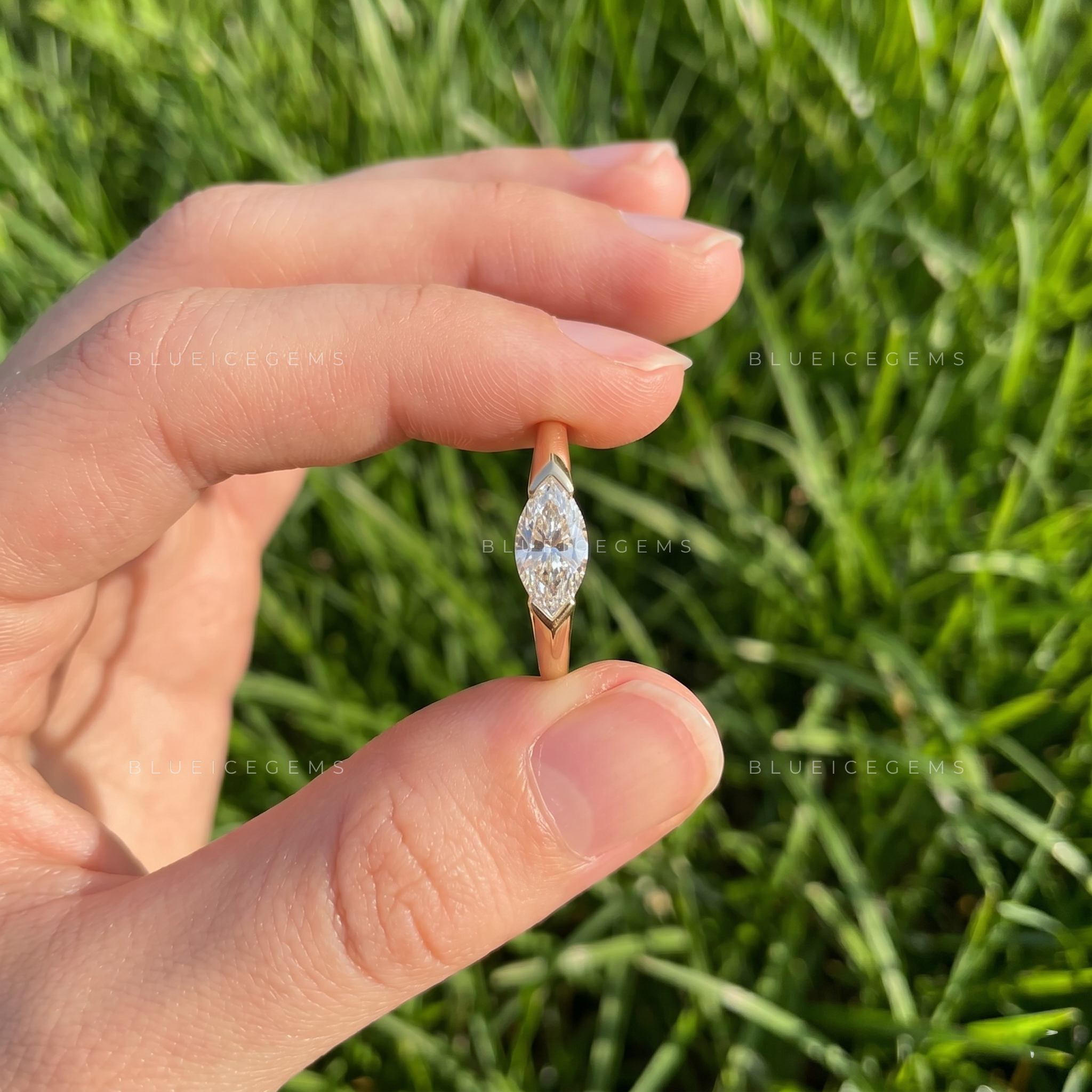 Alora Marquise Cut Classic Silhouette Solitaire Engagement Ring