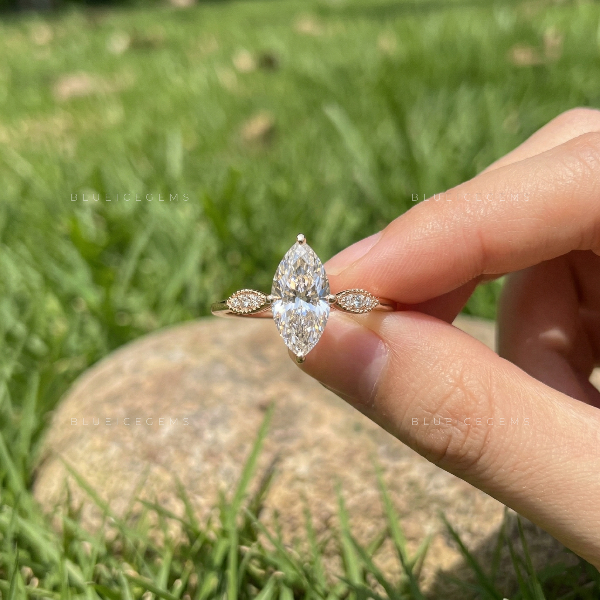 The "Vintage Dream" Marquise Cut Milgrain Masterpiece: Romantic & Iconic