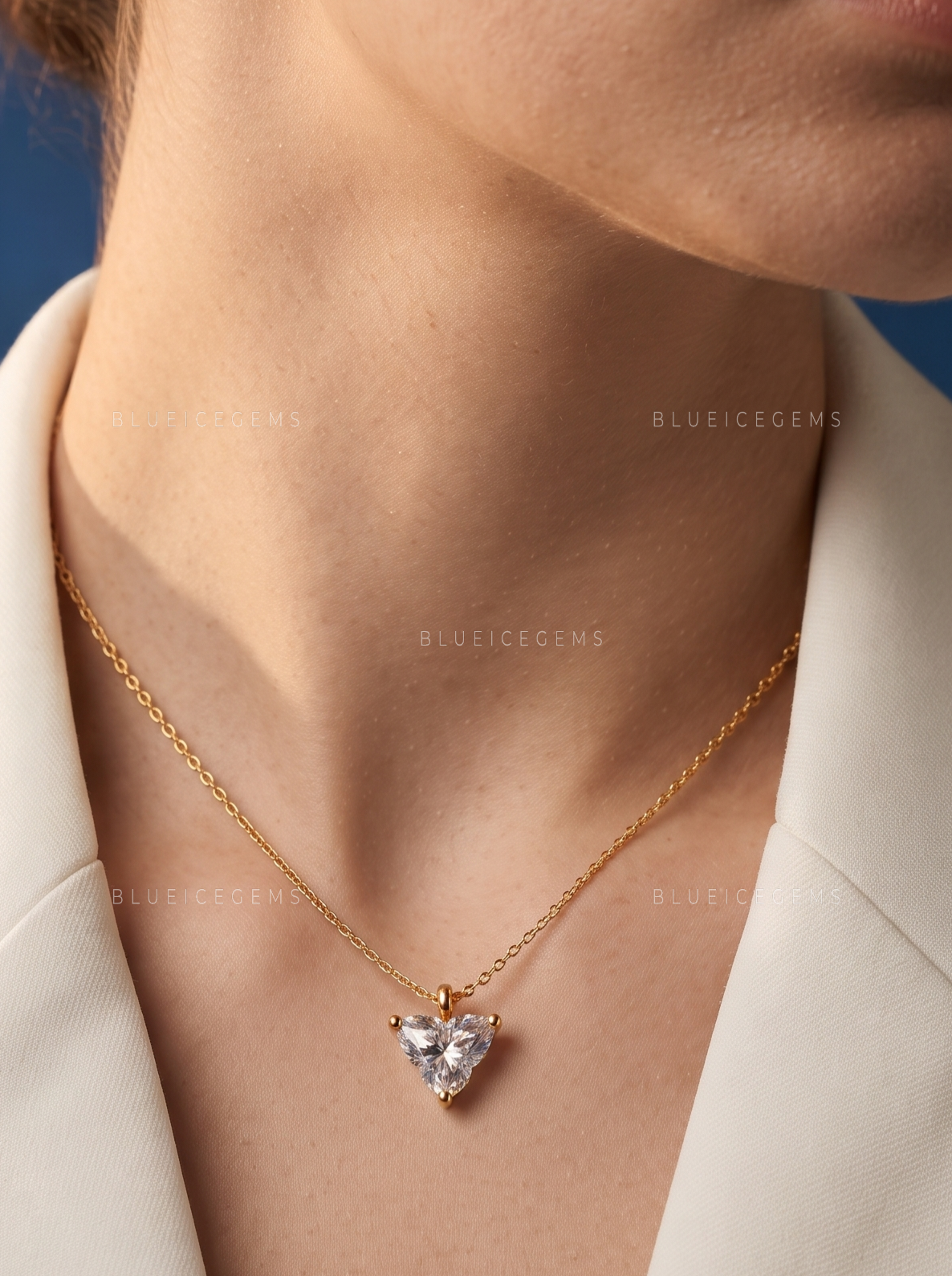 Lotus Cut Solitaire Diamond Pendant