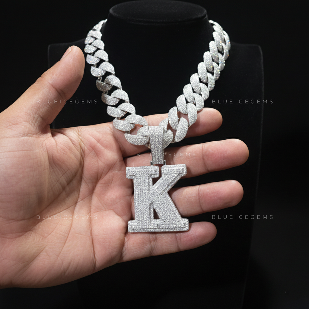 "J" Custom 3D Bubble Initial Pendant