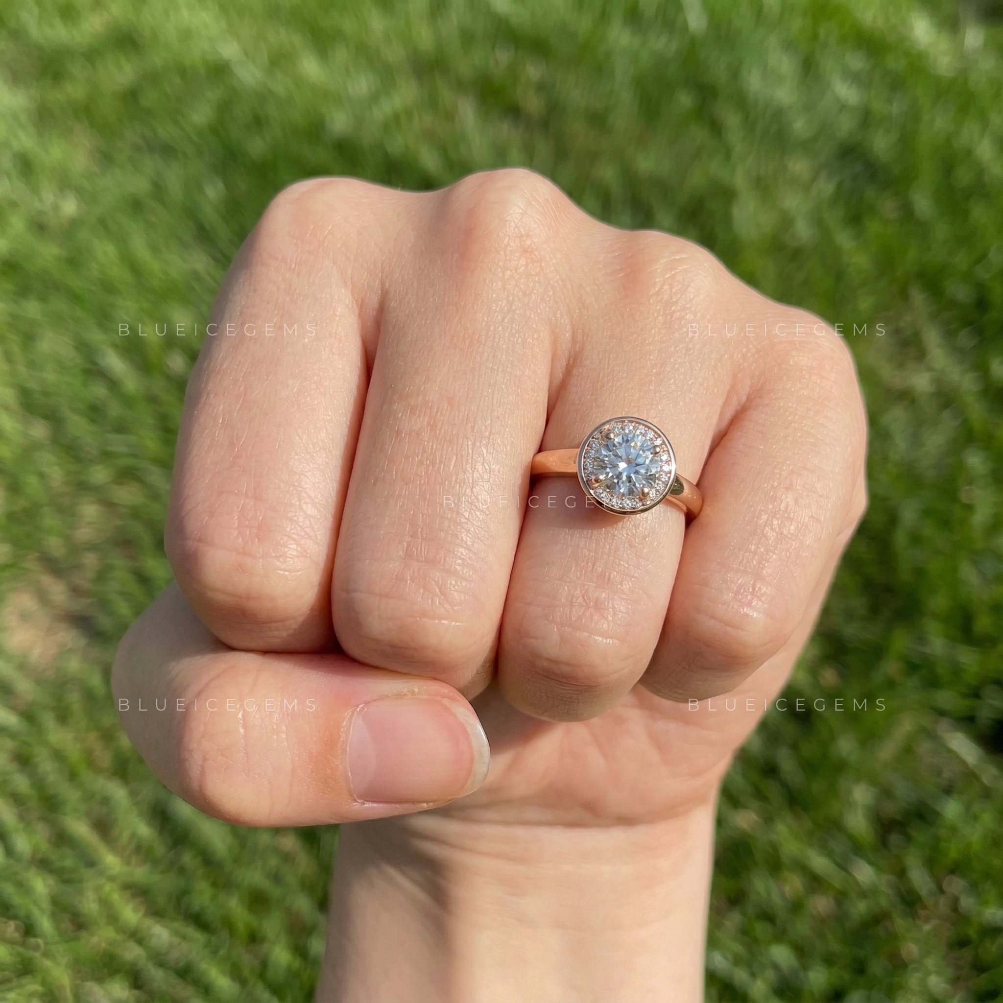 Timeless Radiance Round Cut Hidden Halo Ring