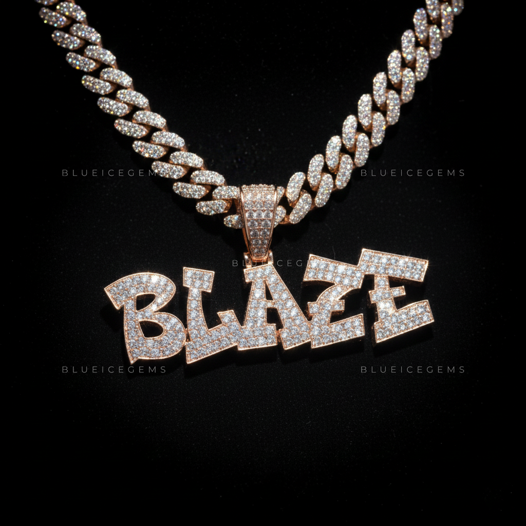 "BLAZE" Custom Graffiti Script Pendant