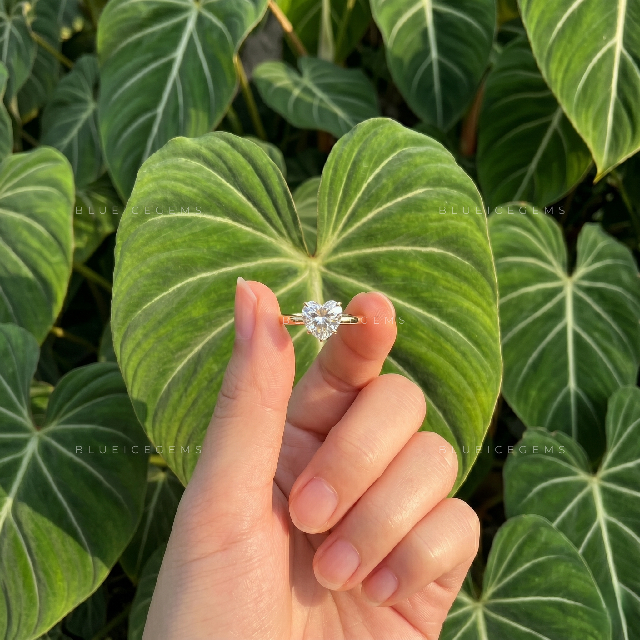 Pure Devotion Heart Cut Solitaire Engagement Ring