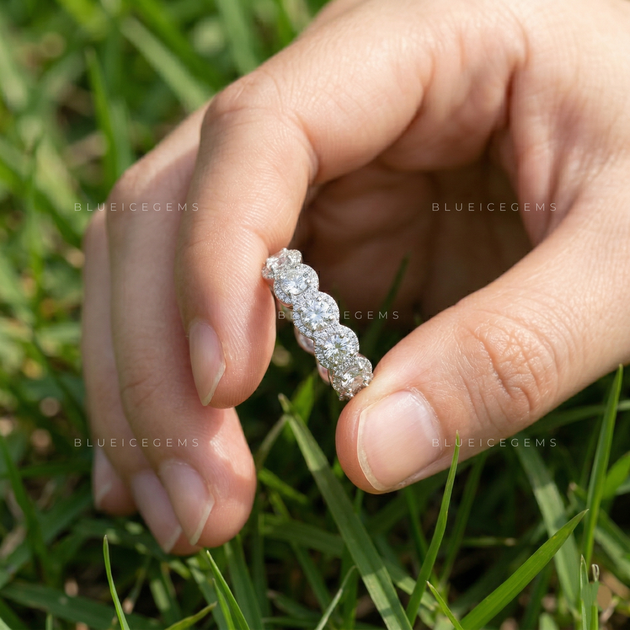 The "Endless Radiance" Halo Eternity Band: Iconic Brilliance