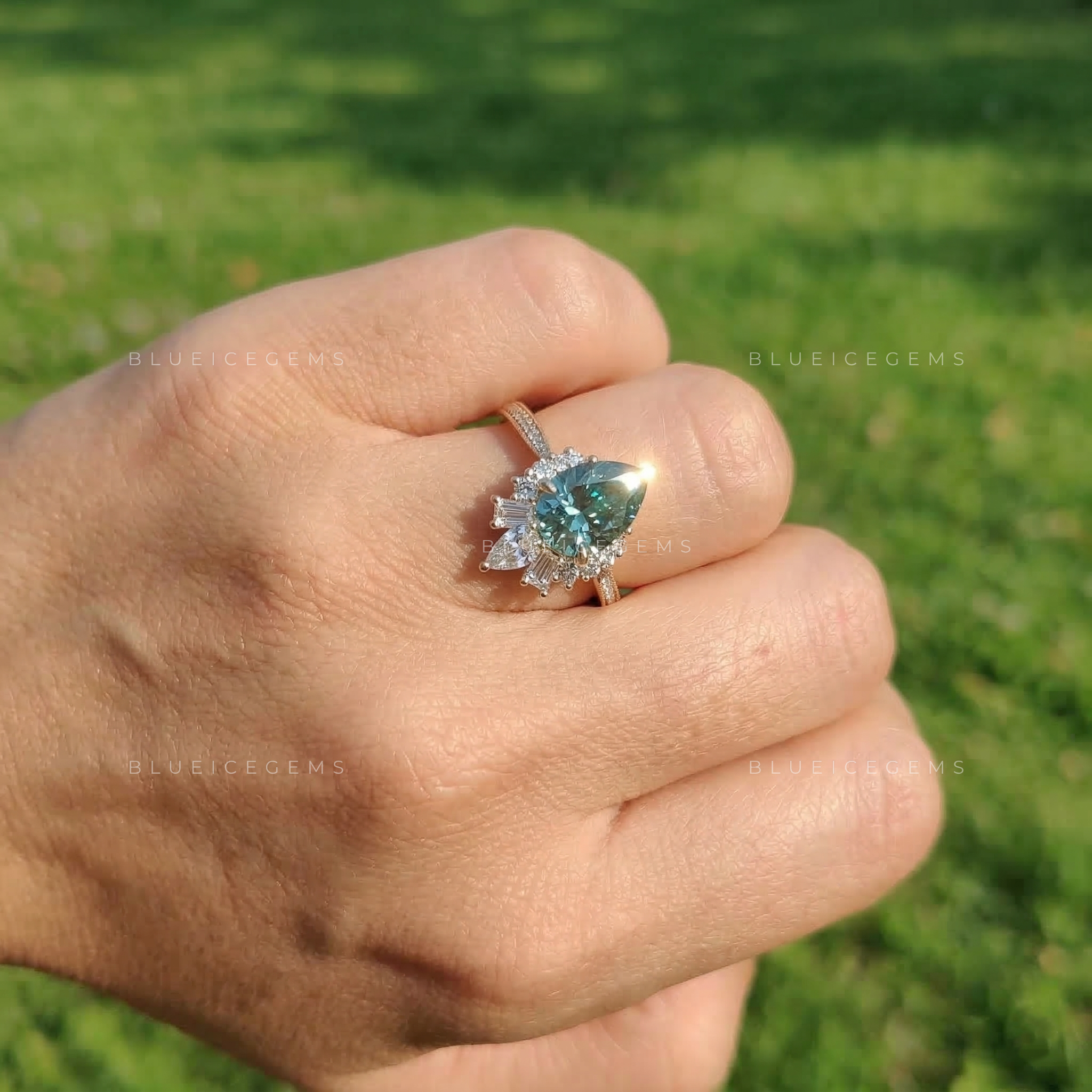 Vintage Pear Cut Engagement Ring