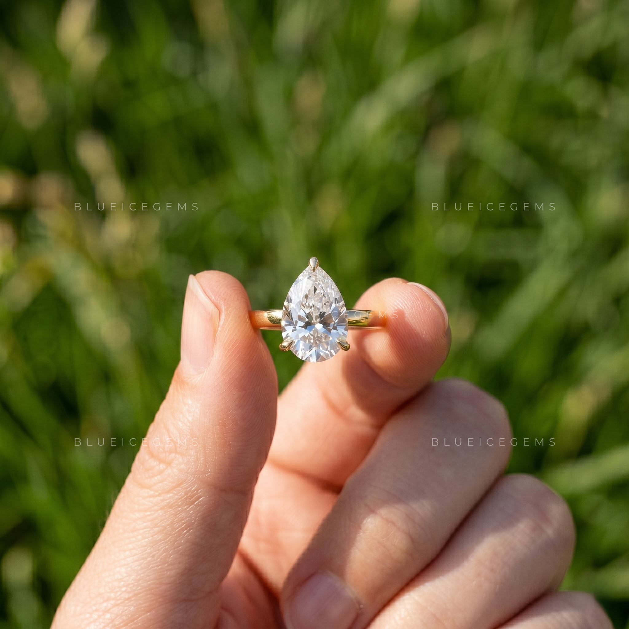 Timeless Grace Pear Cut Classic Silhouette Engagement Ring