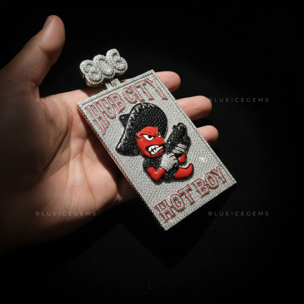 The "HUB CITY" 806 Sovereign: Character-Infused Multi-Tone Tablet Pendant