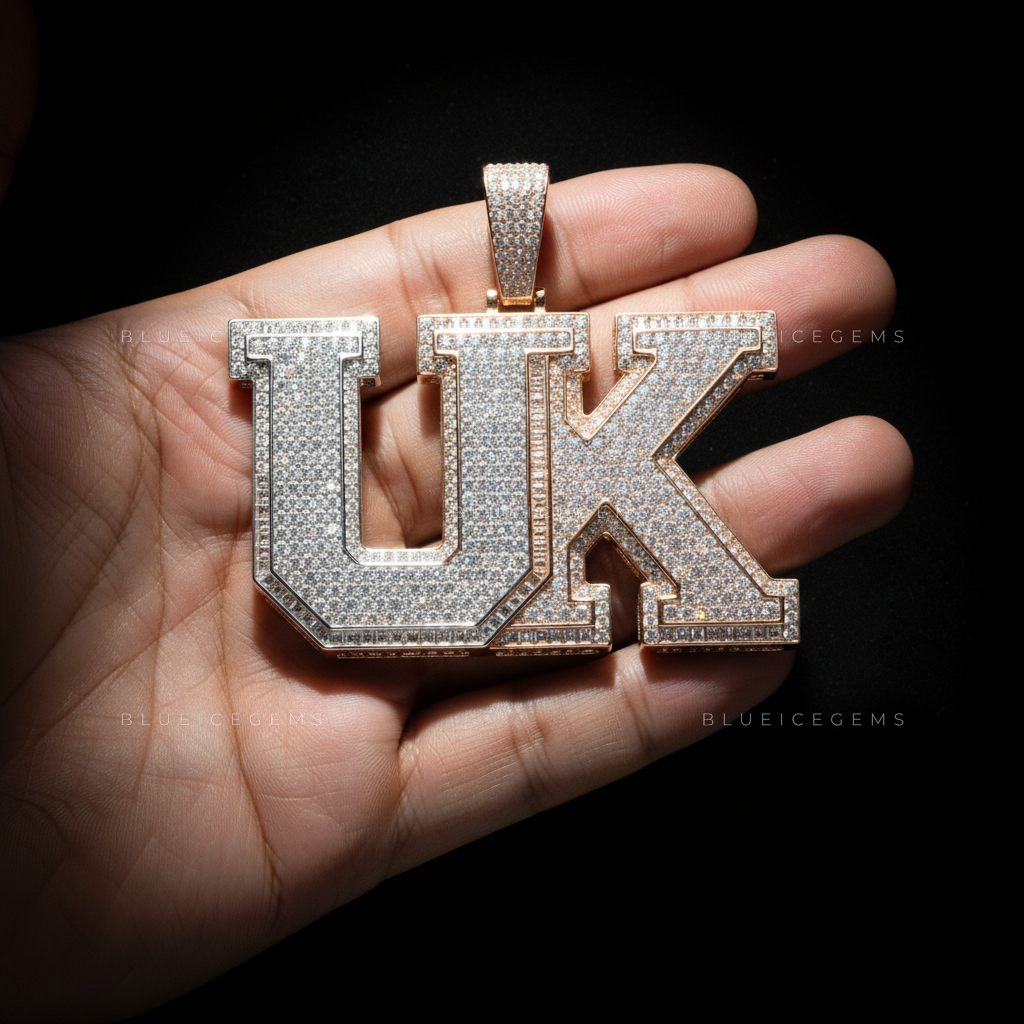 The "UK" Collegiate Sovereign: Baguette-Fusion Block & Two-Tone Industrial Pendant