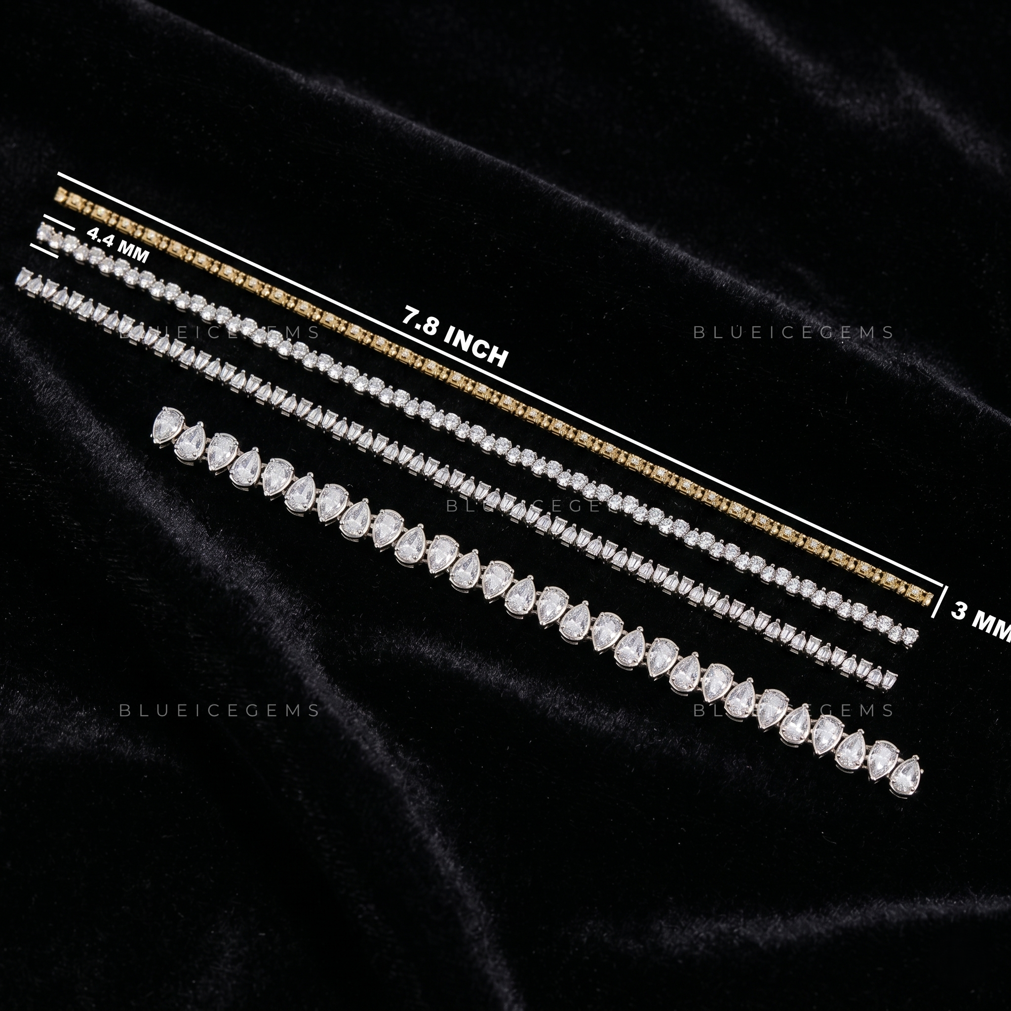Ethereal Pear-Drop Fusion Two-Tone Shimmer Link