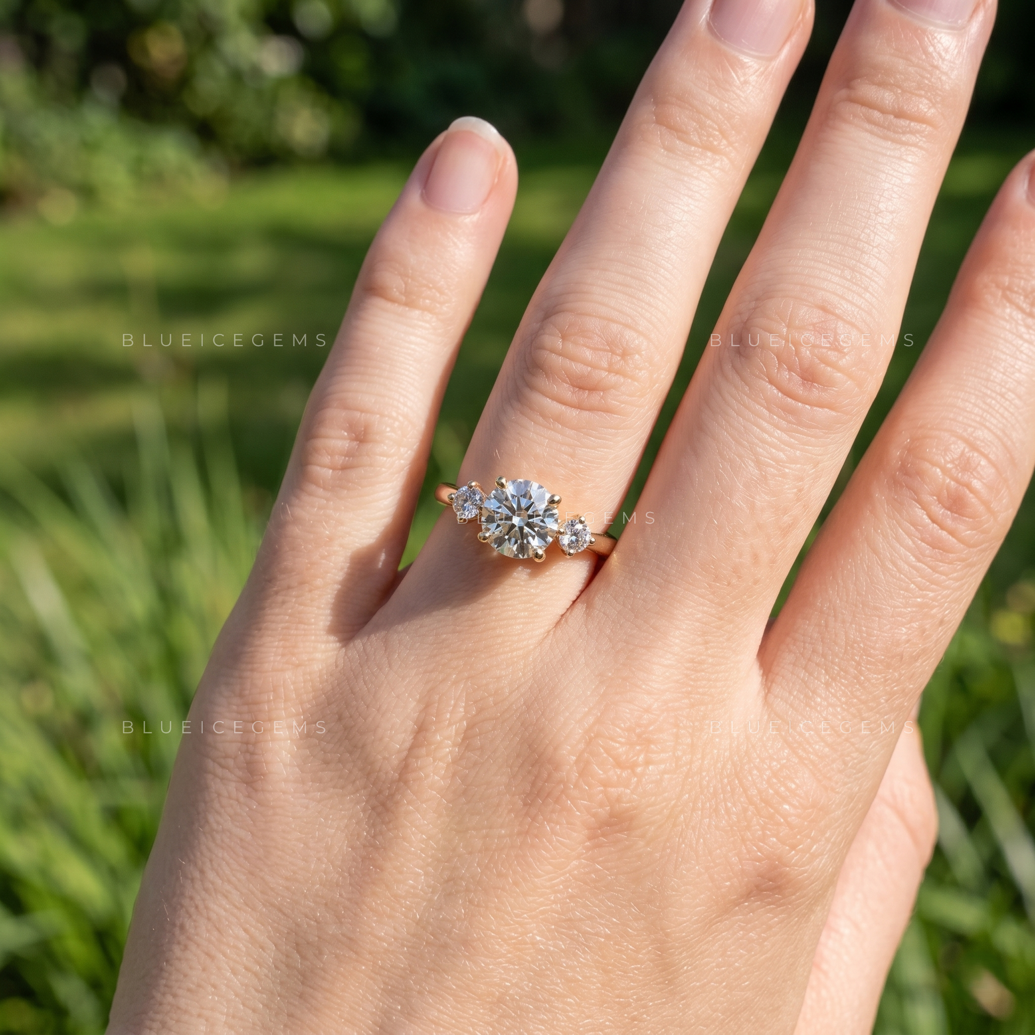 Everlasting Brilliance Round Cut Pavé Engagement Ring