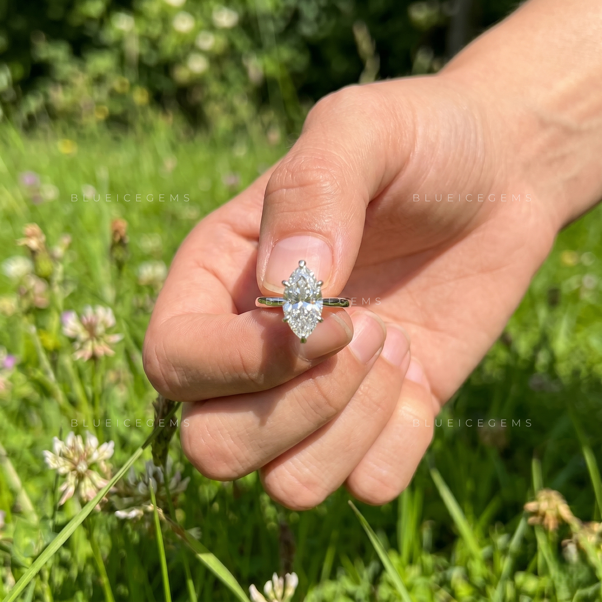 Vintage Allure Marquise Cut Classic Solitaire Engagement Ring