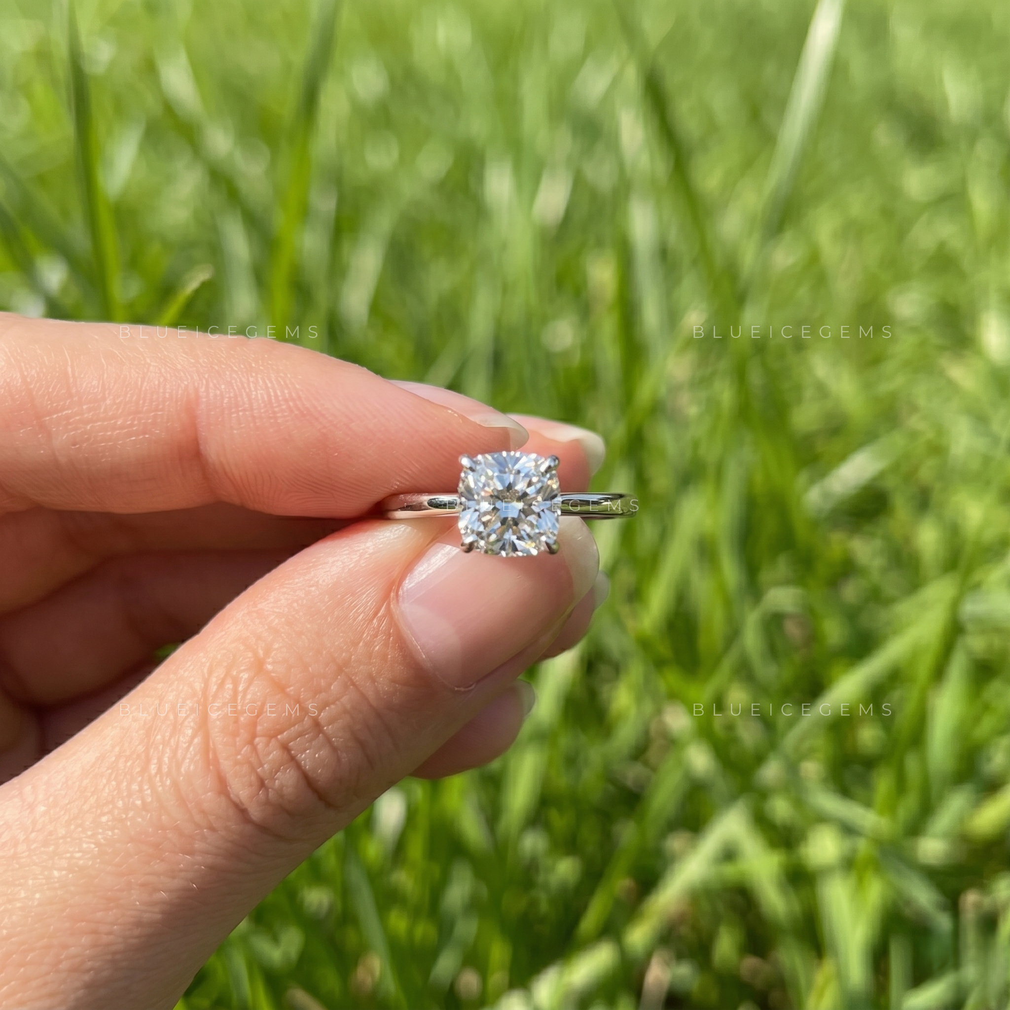 Vintage Allure Cushion Cut Classic Solitaire Ring