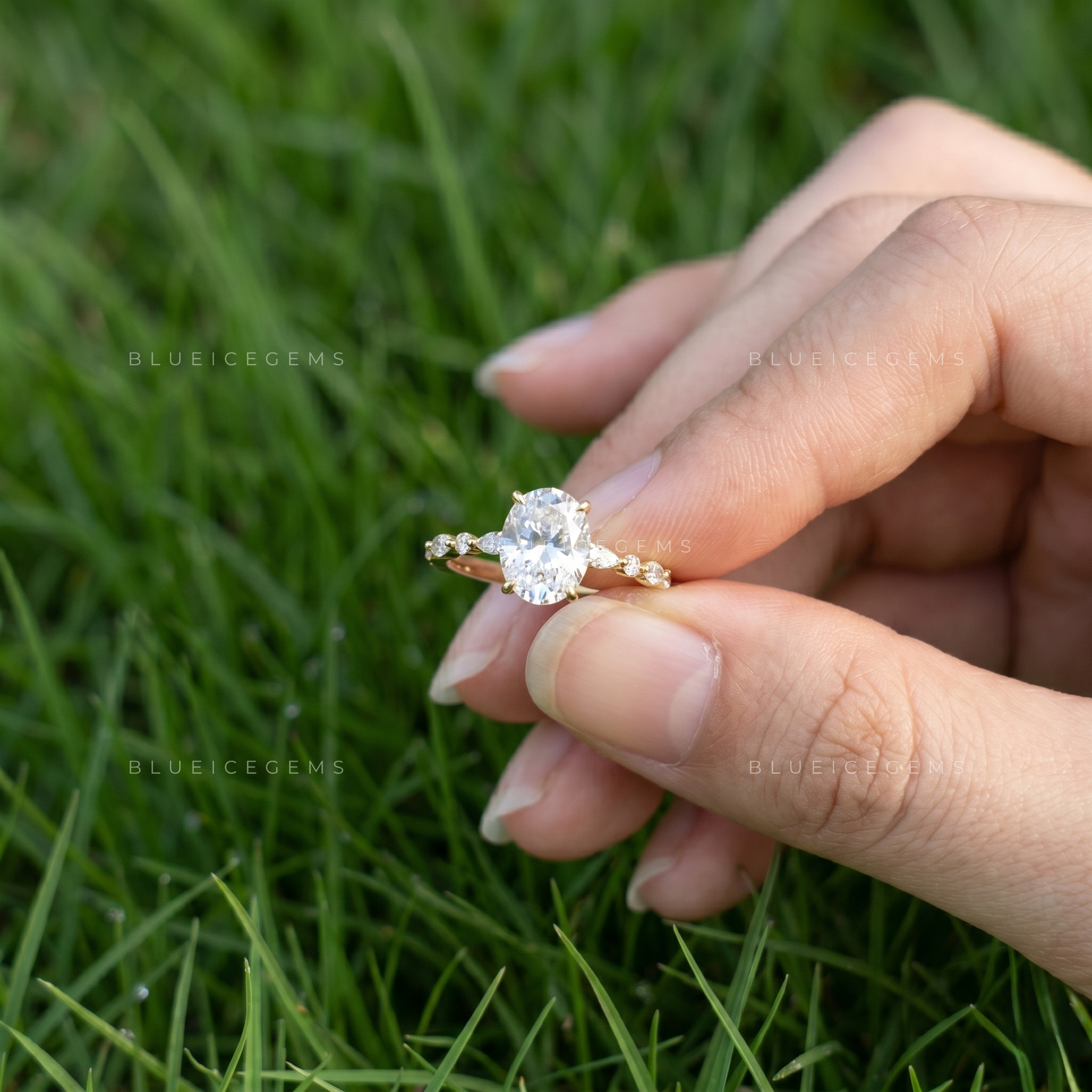 Ethereal Radiance Oval Cut Classic Prong Solitaire Engagement Ring
