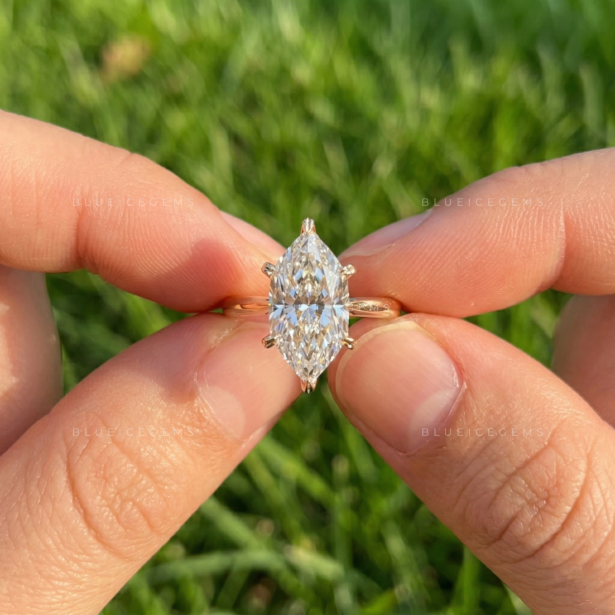 Regal Silhouette Dutch Marquise Cut Lab Grown Diamond Ring
