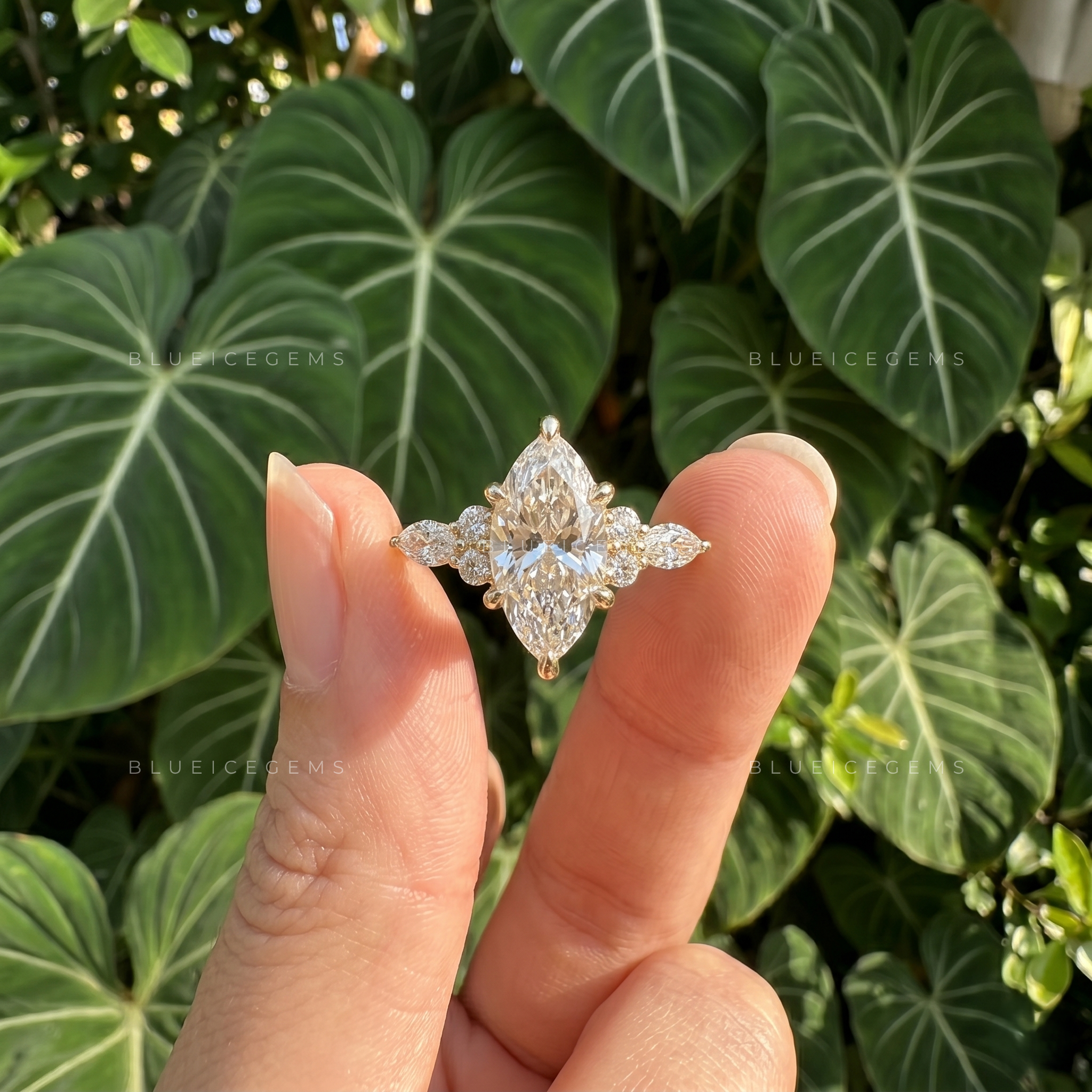 Regal Marquise Cut Six-Claw Prong Engagement Ring