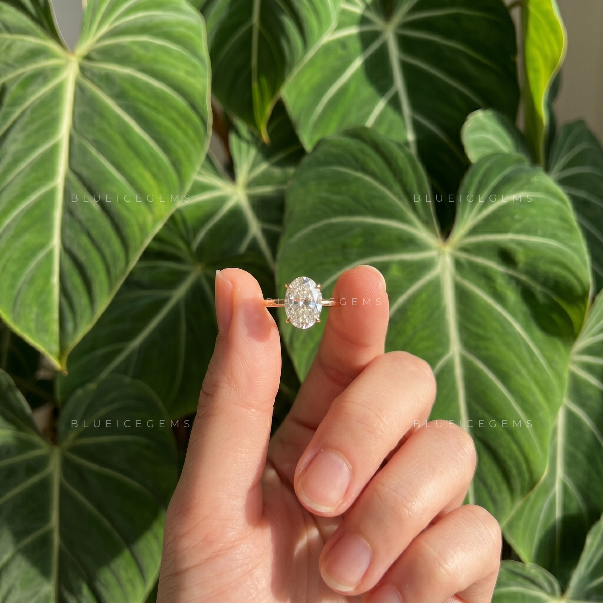 Graceful Elegance Oval Cut Solitaire Engagement Ring