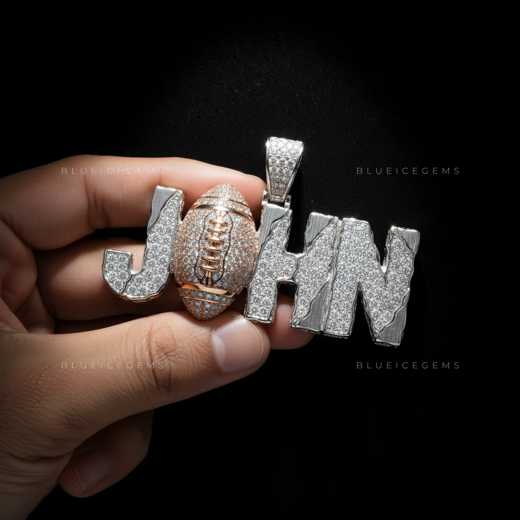 The "JOHN" Gridiron: 3D Pigskin Centerpiece & Industrial Frost Sovereign