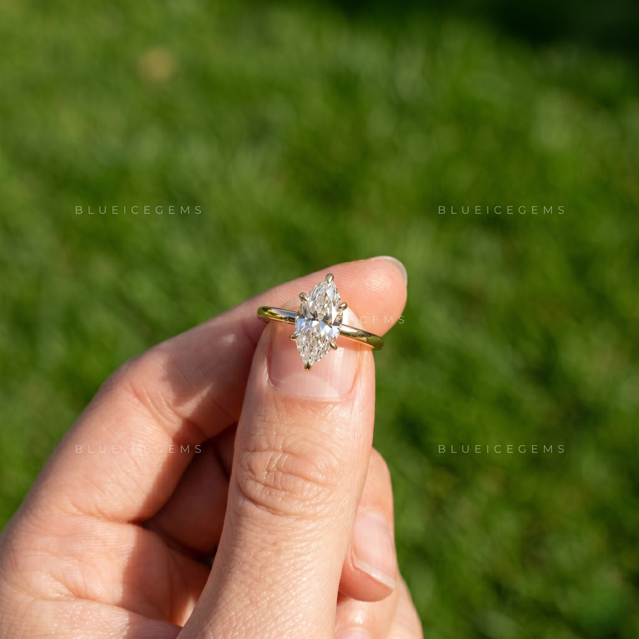 Regal Marquise Brilliant Cut Solitaire Heirloom Engagement Ring
