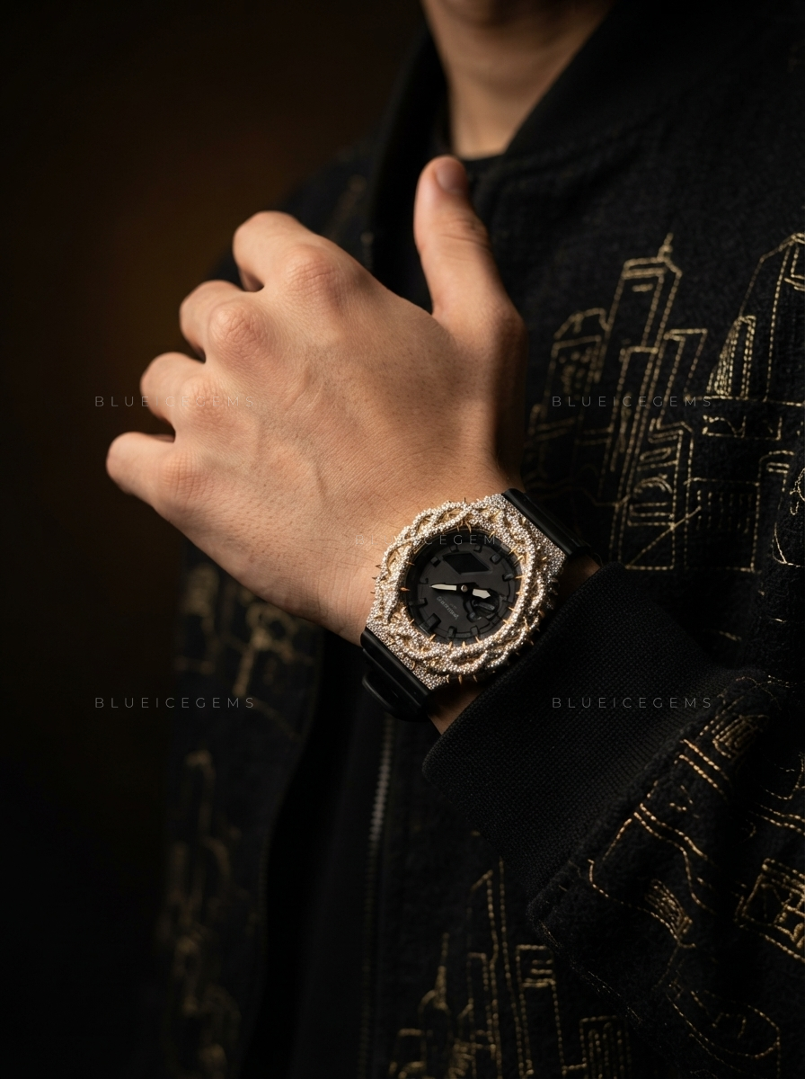 Golden Thorn Empire VVS Moissanite Watch