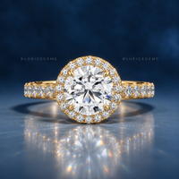 Aurelia Radiant Portuguese Cut Halo Engagement Ring