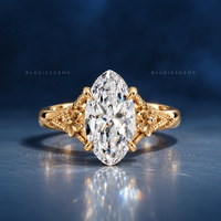 Moval Cut Sculpted Band Engagement Ring