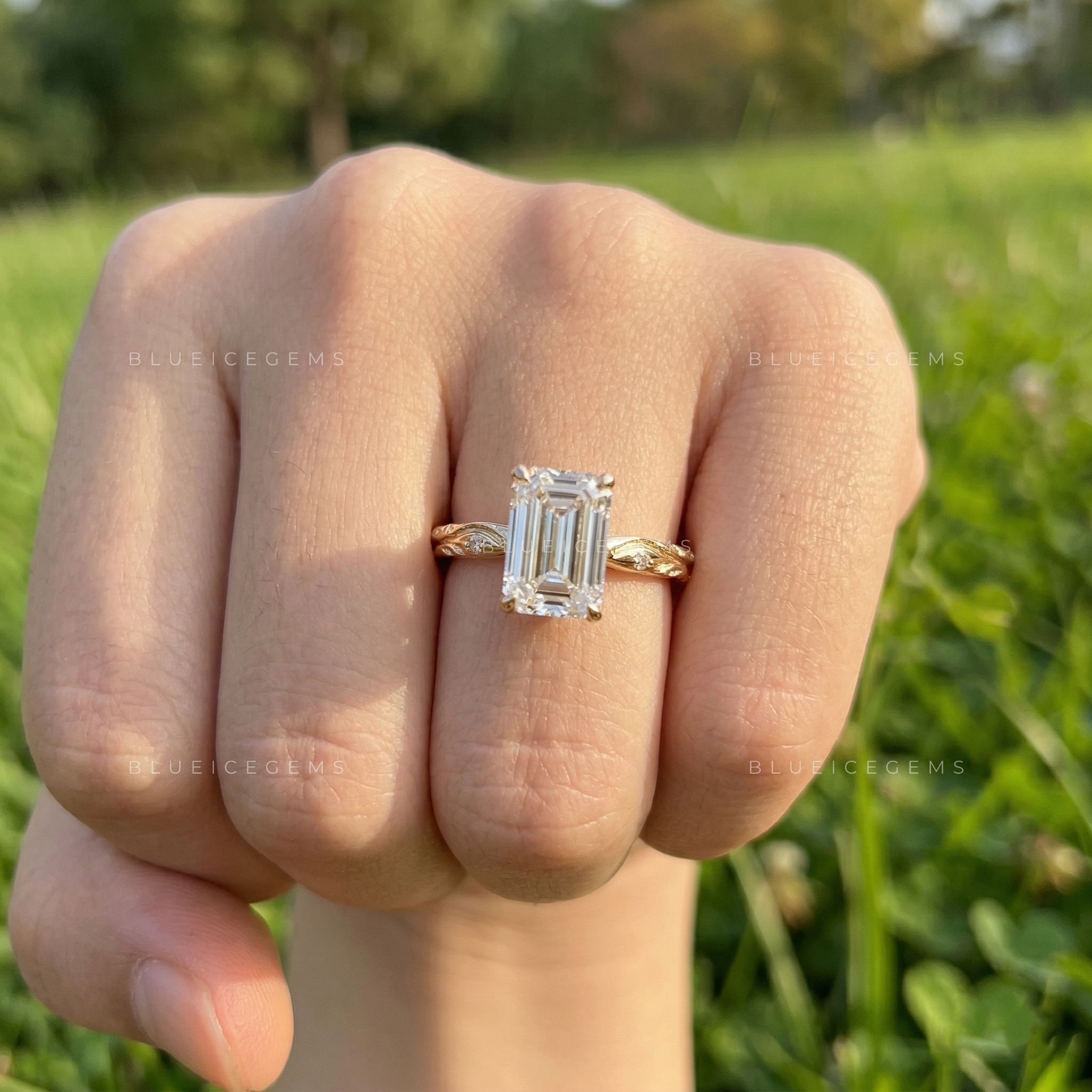 The "Vintage Glam" Emerald Cut Trio: Art Deco Vibes & Modern Edge