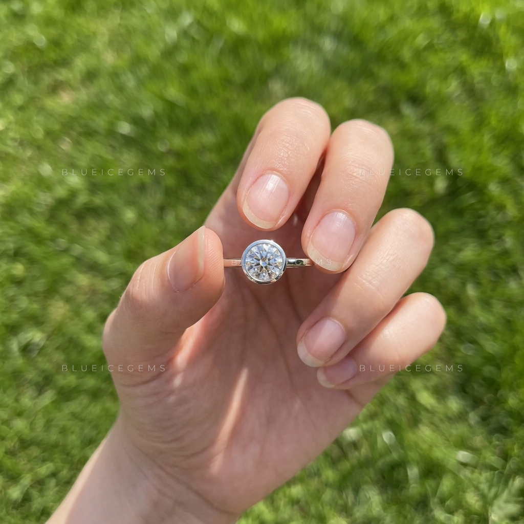 Elegance Circular Cut High-Profile Keepsake Promise Band