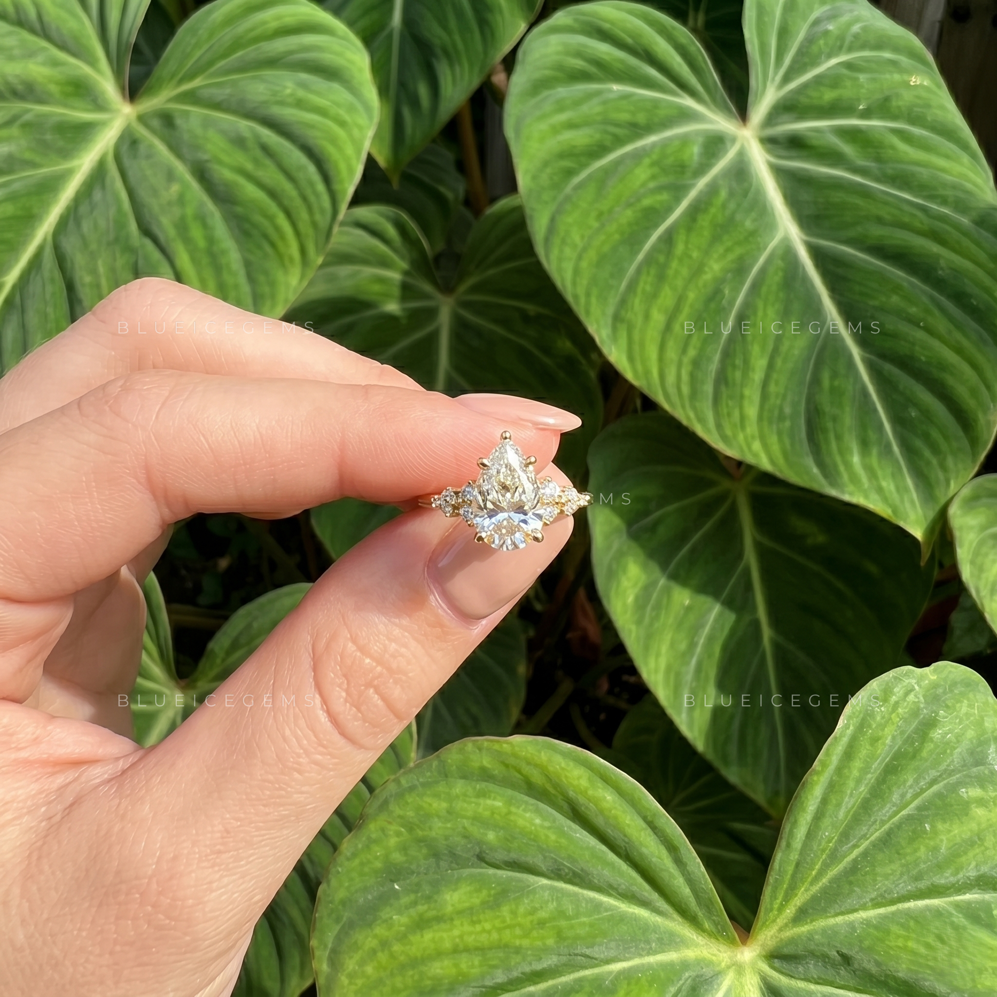 Serenade of Elegance Pear Cut Teardrop Engagement Ring