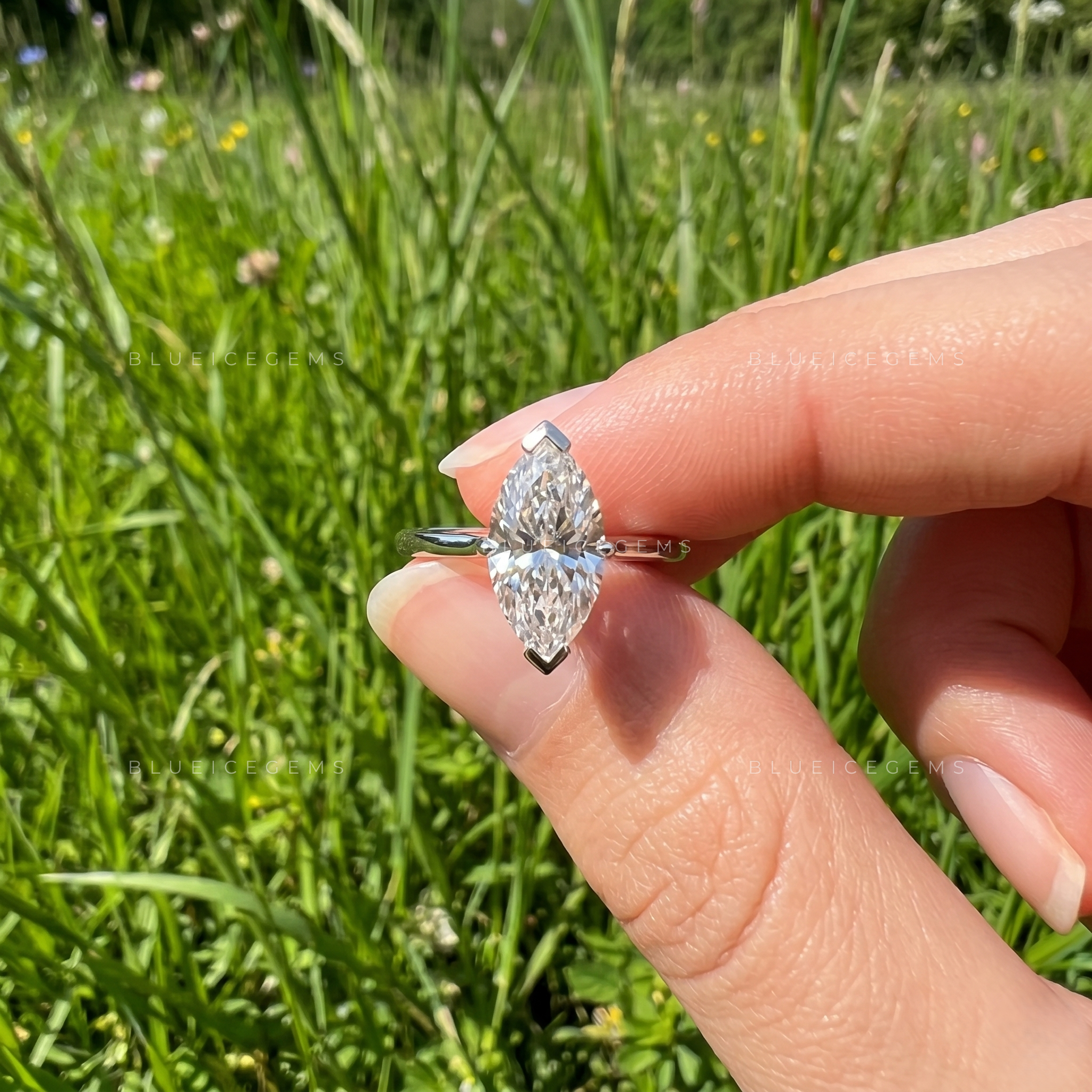 Enchanting Marquise Brilliant Solitaire Engagement Ring