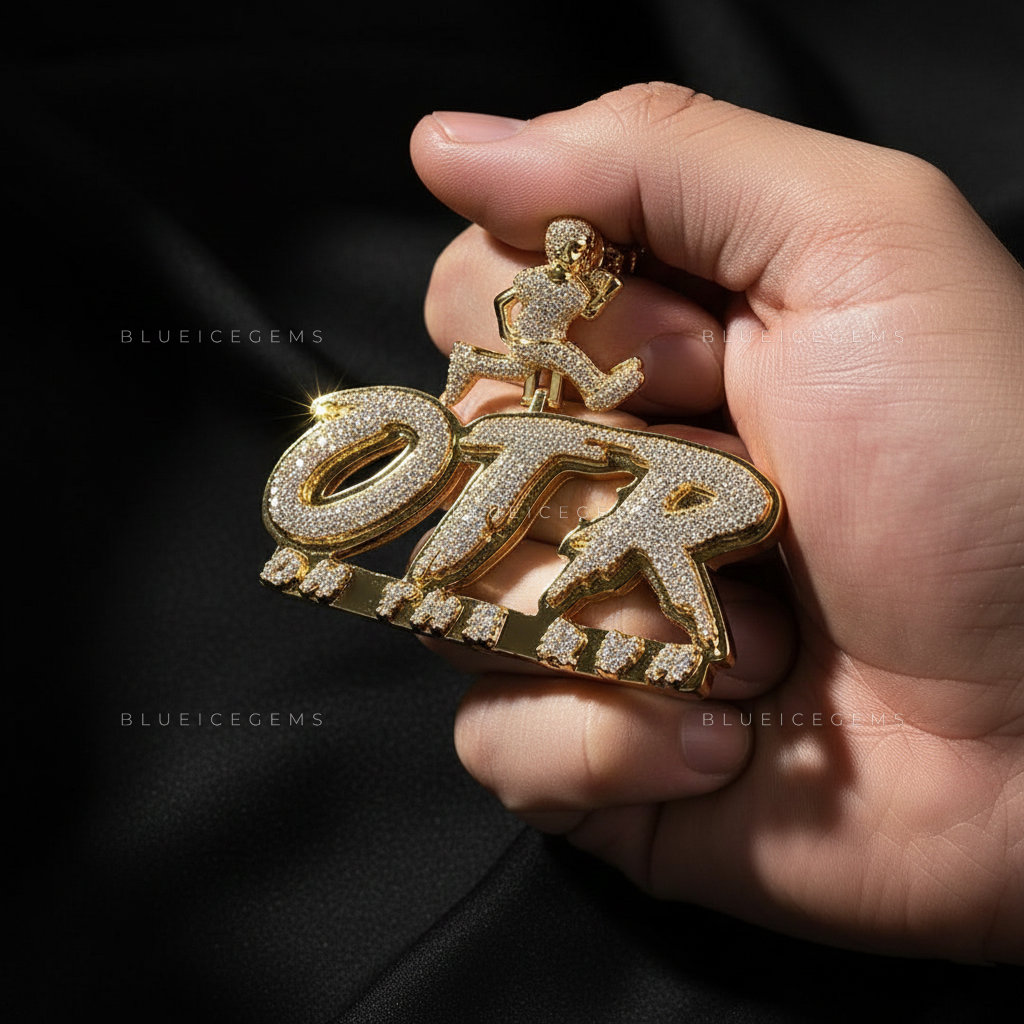 The "OTR" Velocity: Running Character & Multi-Layered Script Pendant
