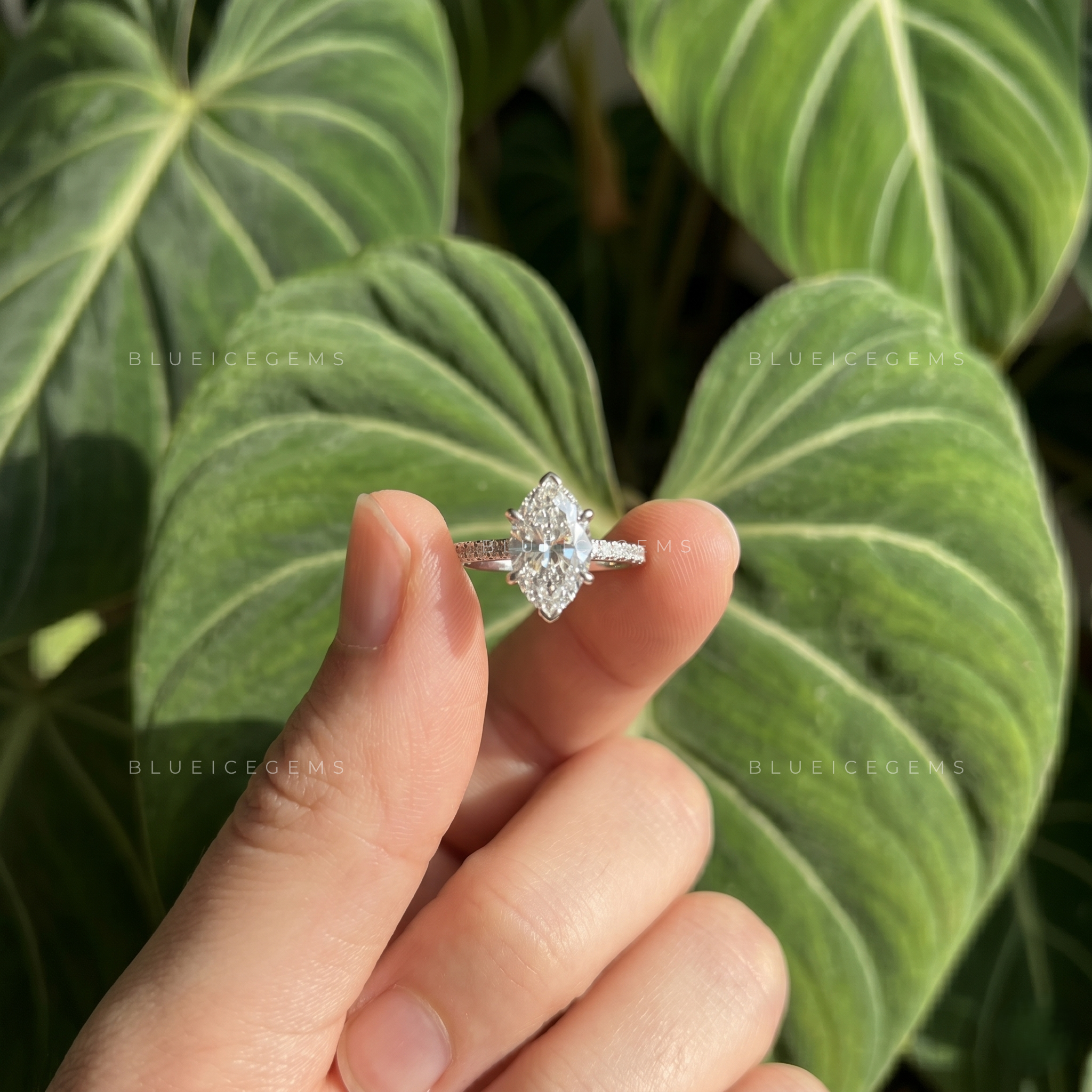 Serene Allure Comfort Fit Oval Cut Engagement Ring