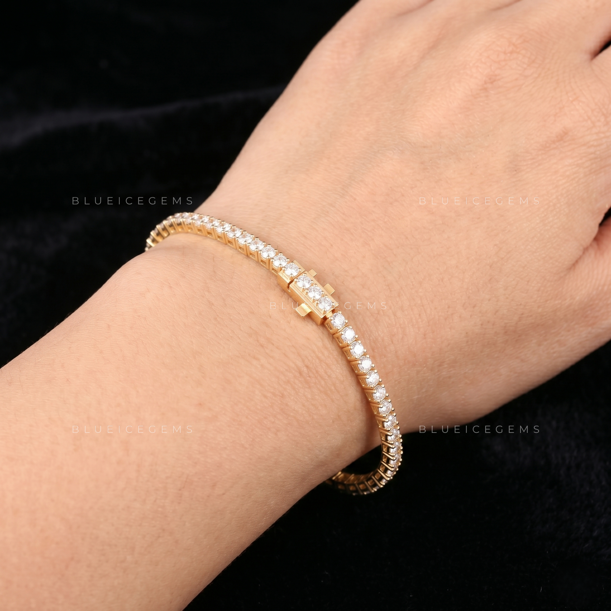 Solar Radiance 6-Inch Yellow Gold Essential Tennis Link
