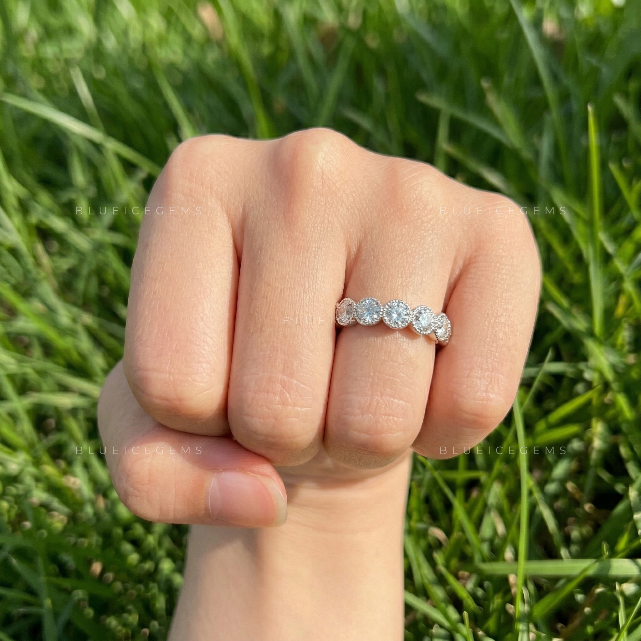 Celestial Radiance Round Brilliant Cut Eternity Band