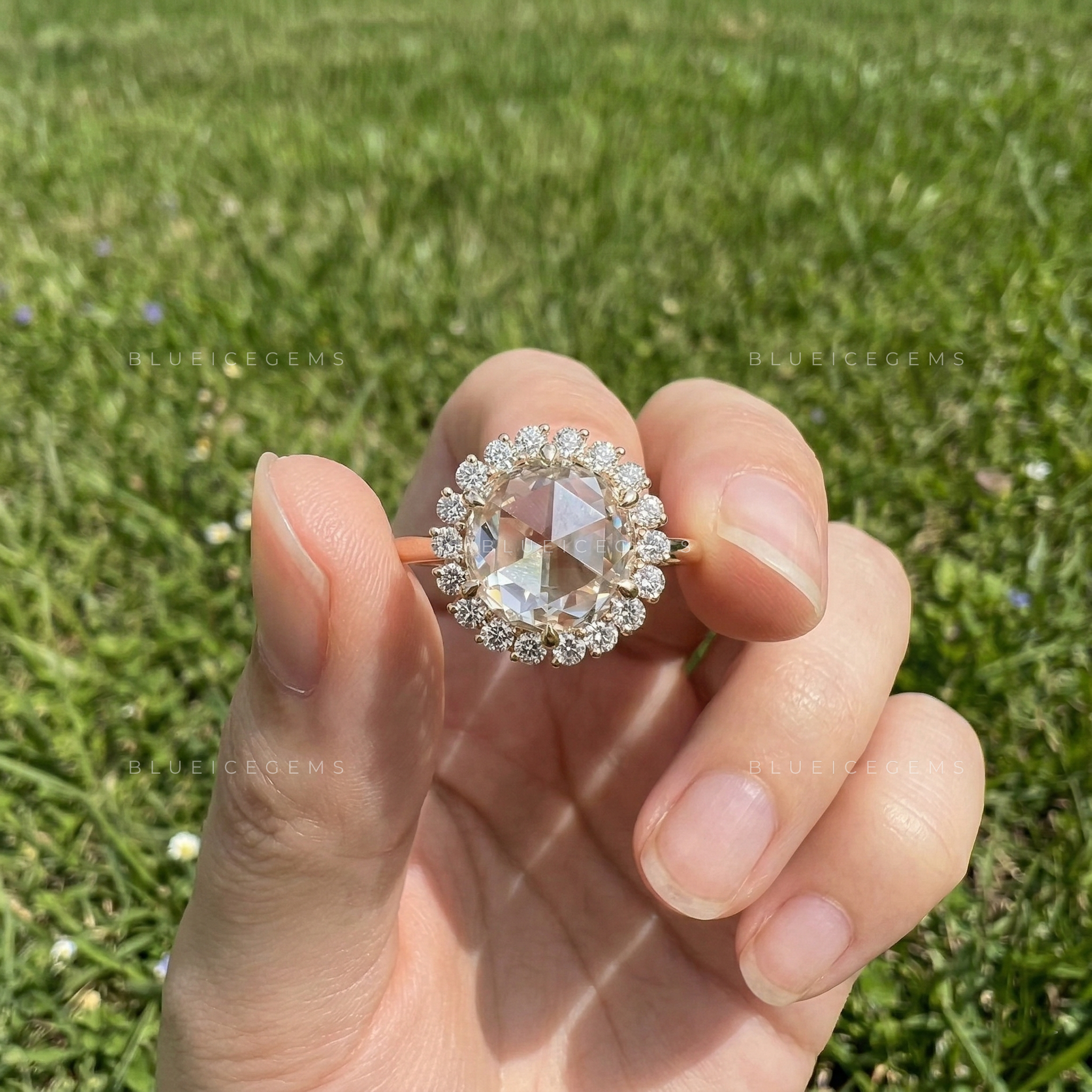 Ethereal Glow Round Rose Cut Halo Ring: The Ultimate Modern Heirloom