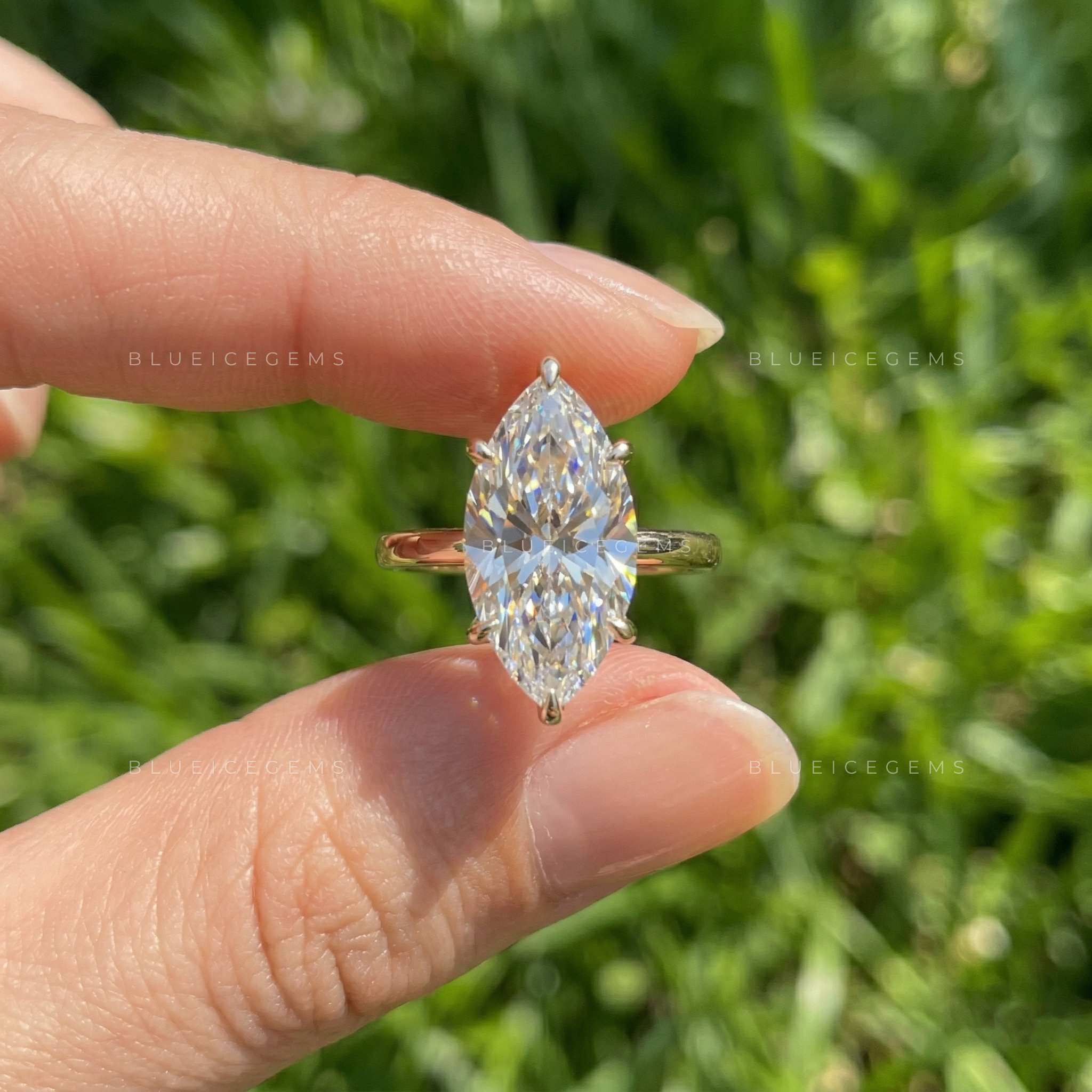 The "Main Character" Marquise Solitaire: Bold 6-Prong Icon Ring