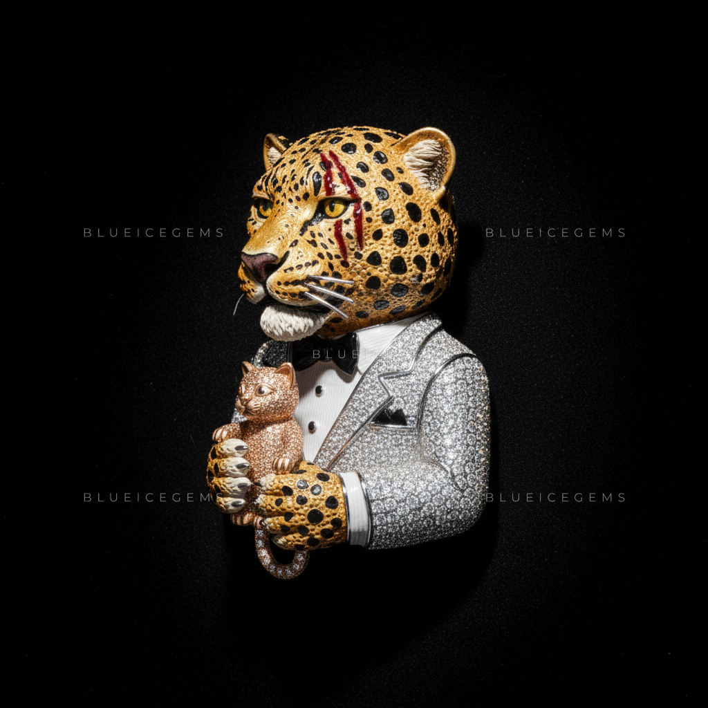 The Gilded Heir: Diamond Tuxedo & Battle-Scarred Leopard Sovereign