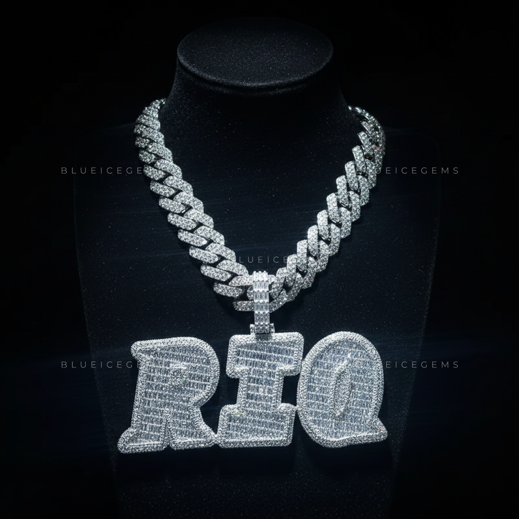 "CHRIS" Custom 3D Bubble Script Pendant