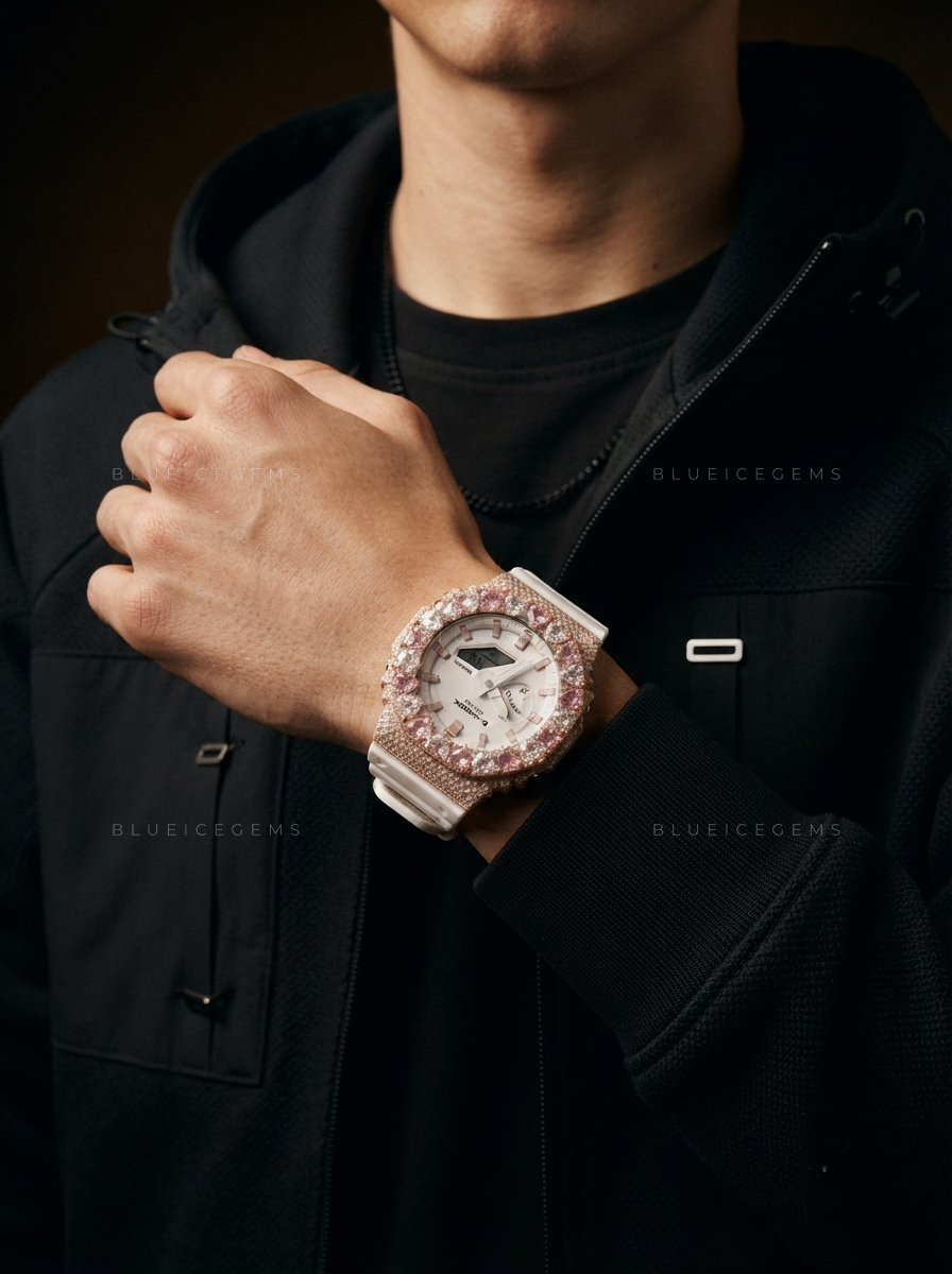 Roseheart Royale Iced Watch – 13+ CT VVS Moissanite