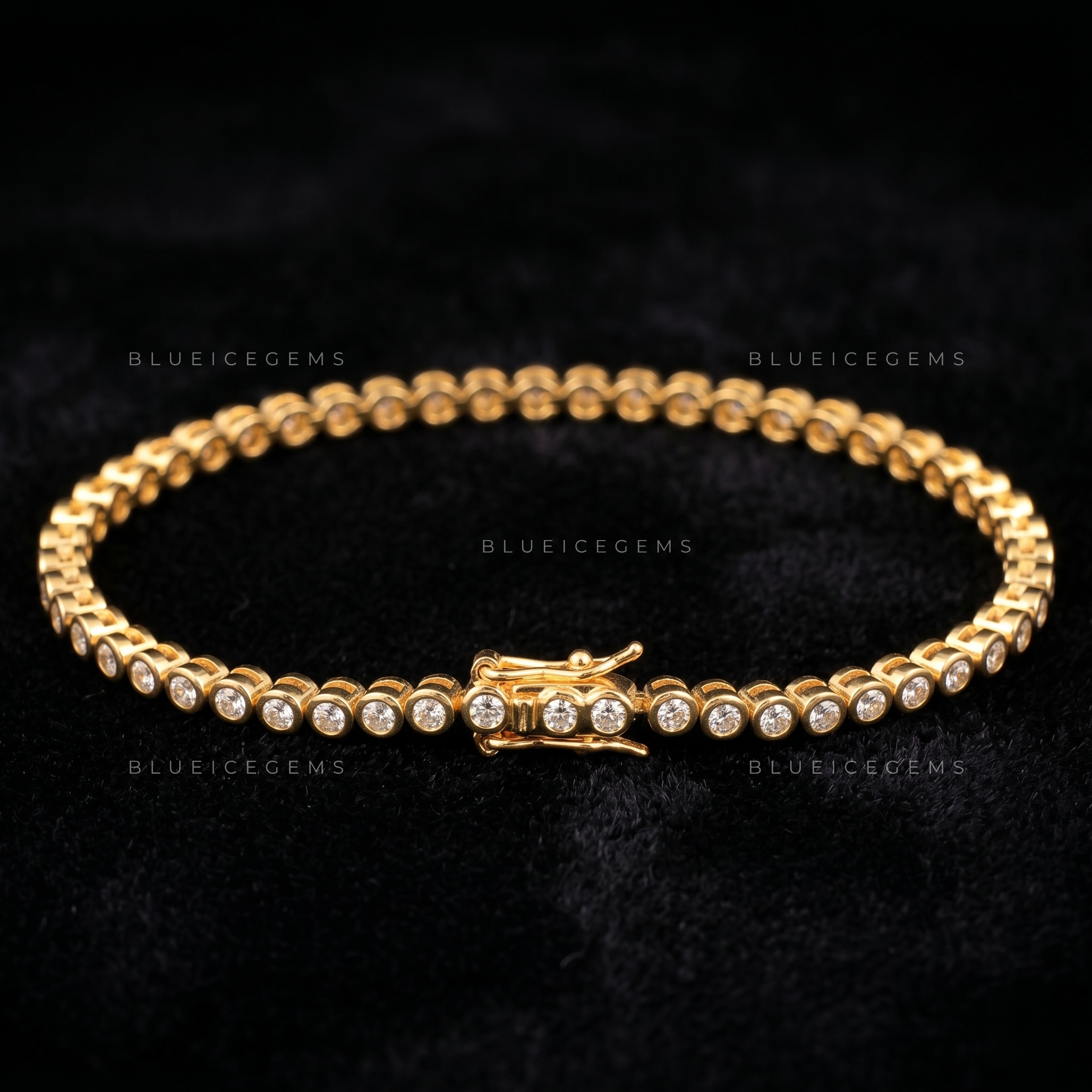 Golden Halo 5mm Bezel-Set Iced Tennis Masterpiece