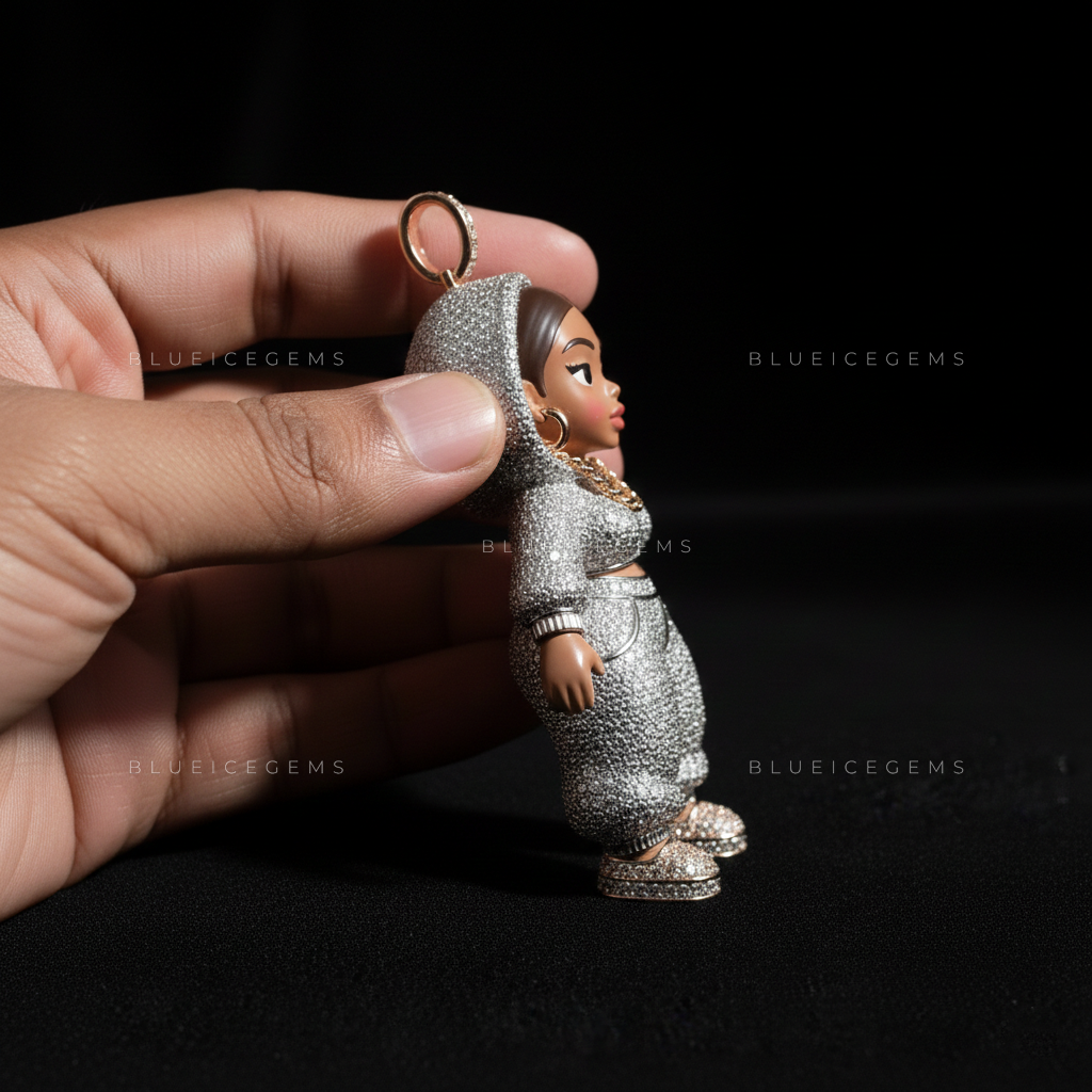 The "Urban Heiress" Figurine: 3D Animated Sculpt & Diamond-Velvet Sovereign