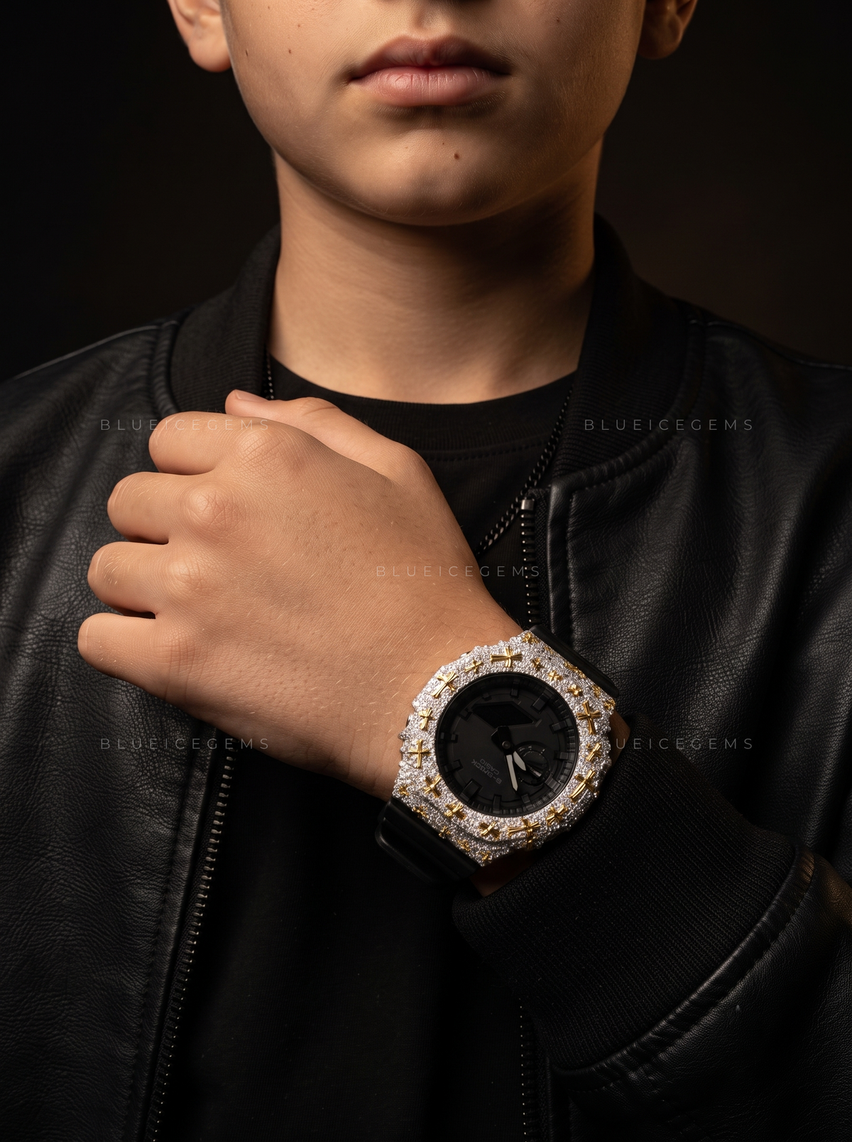Golden Crossfire VVS1 Iced Watch