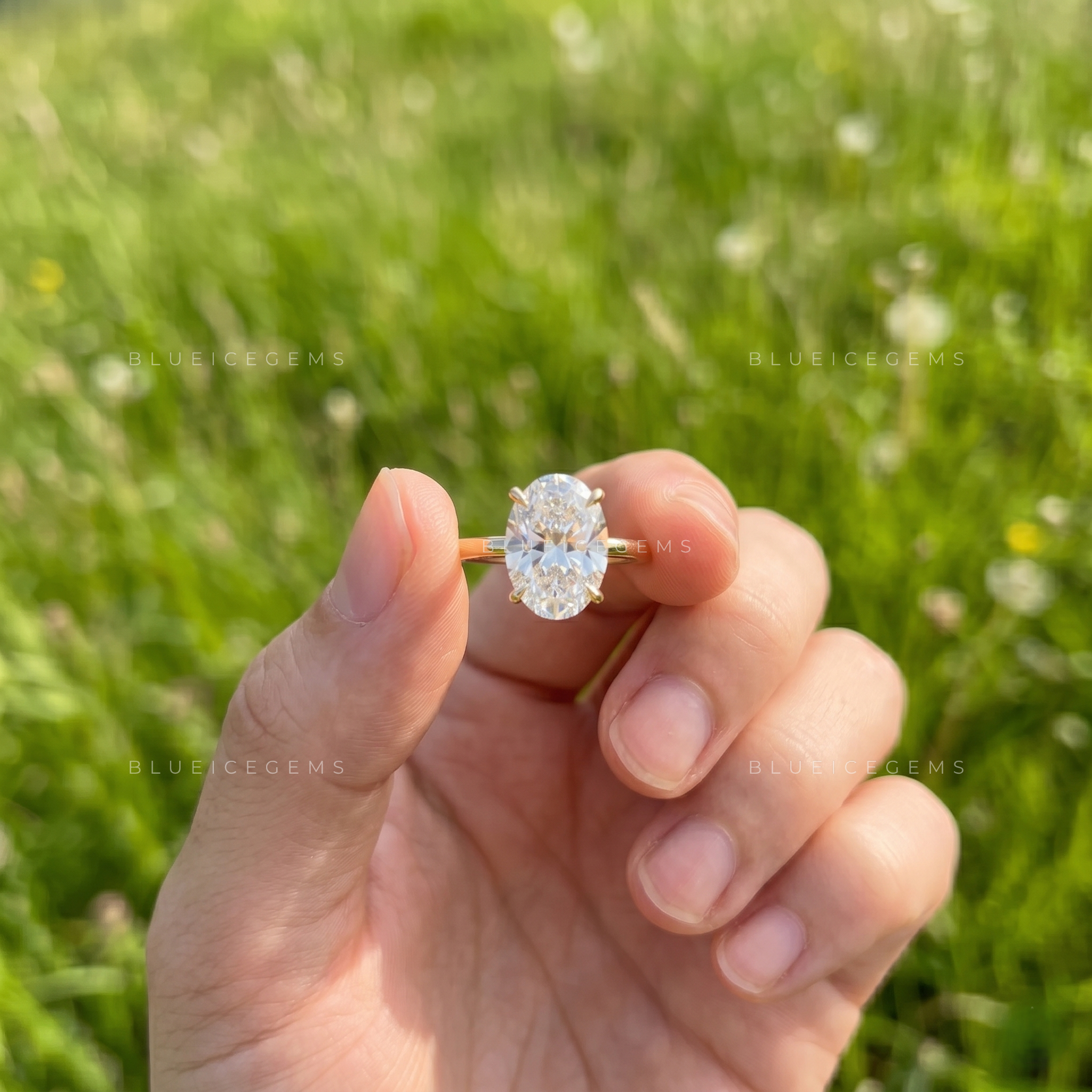 Infinite Grace Oval Cut Certified Pavé Accent Engagement Ring