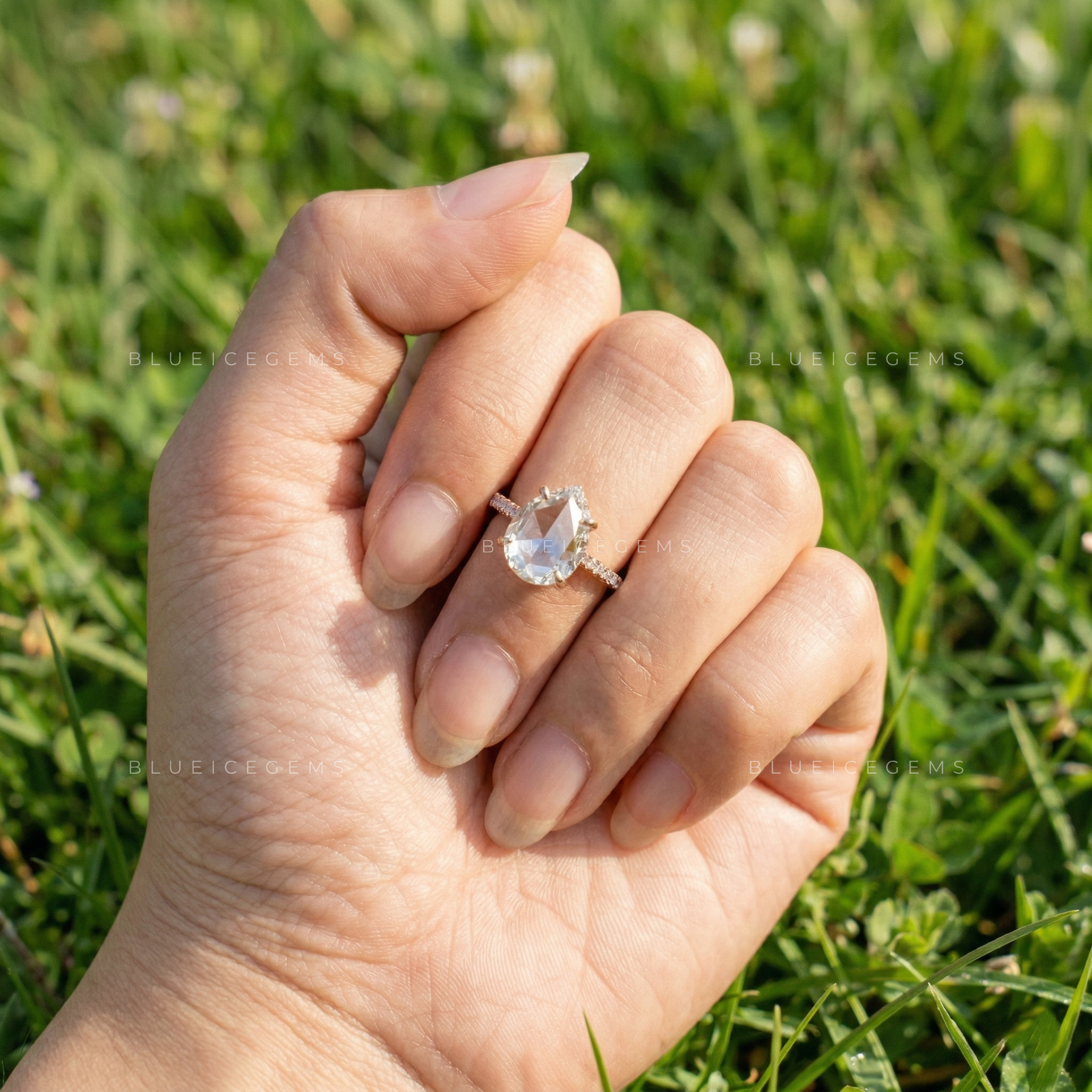 The "Vintage Soul" Pear Rose Cut: Dreamy Artisan Statement Ring
