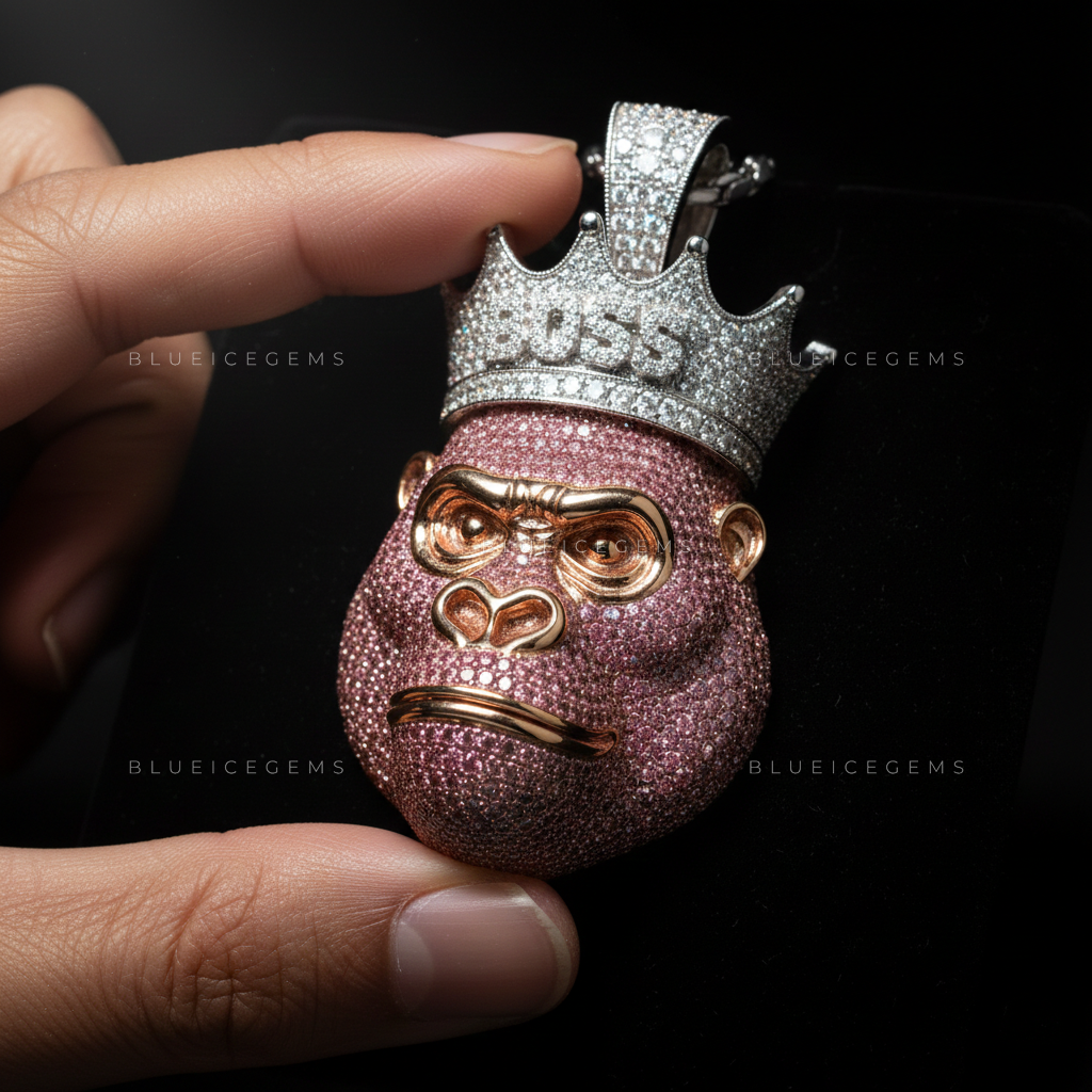 The "PINK BOSS" Gorilla: Rose-Flooded Primate & "BOSS" Crown Sovereign
