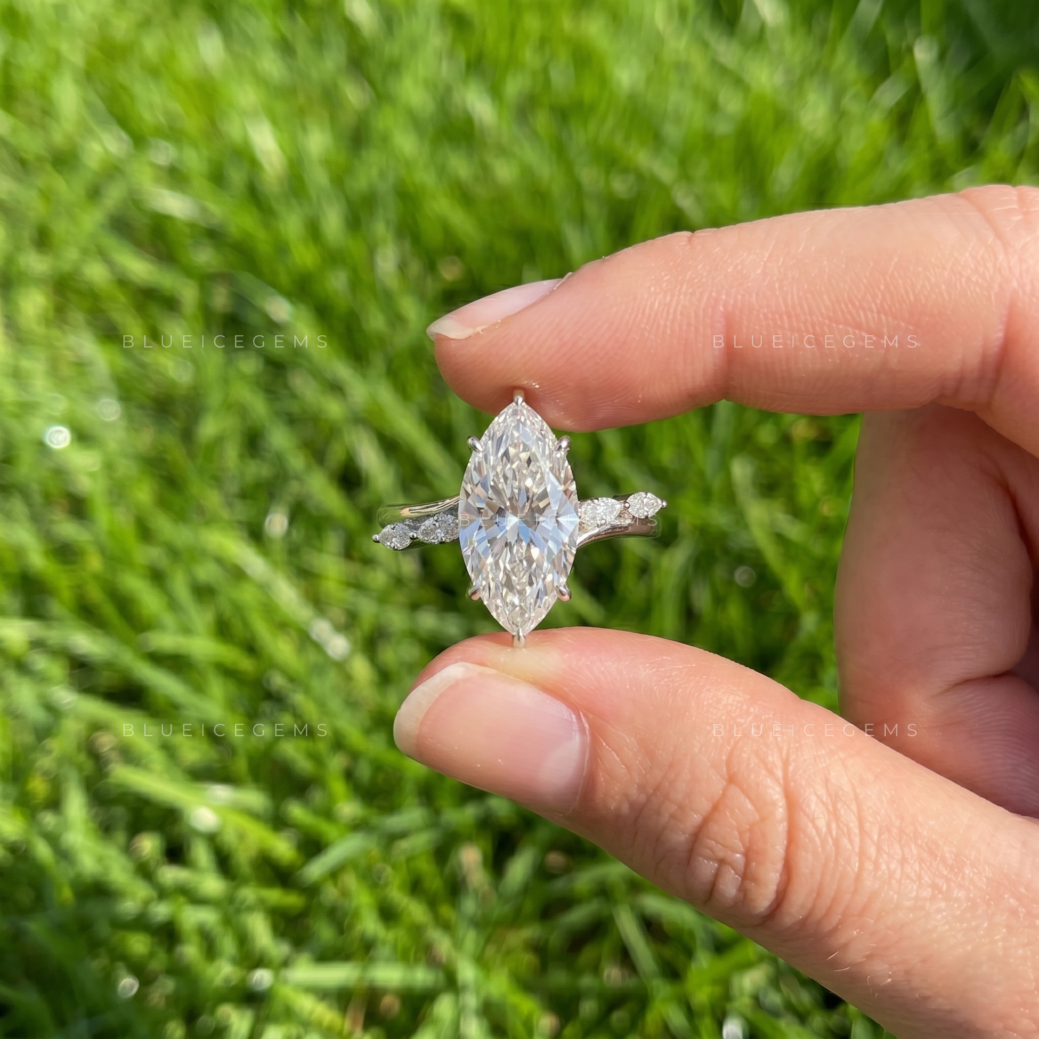 Ethereal Marquise Brilliant Cut Timeless Keepsake Wedding Ring